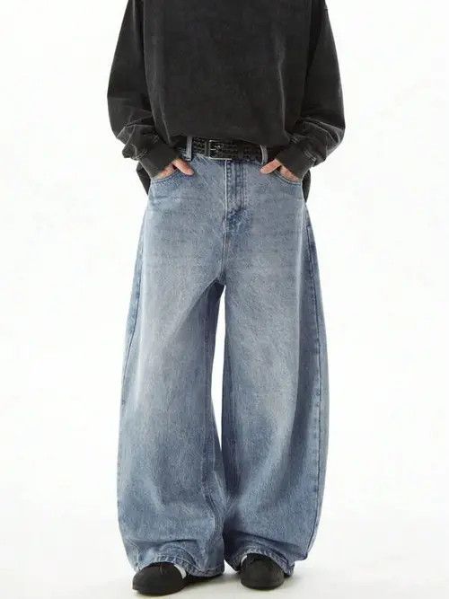 Japanese Brand Wide Leg Ballon Jeans Size US 30 / EU 46 - 1 Thumbnail