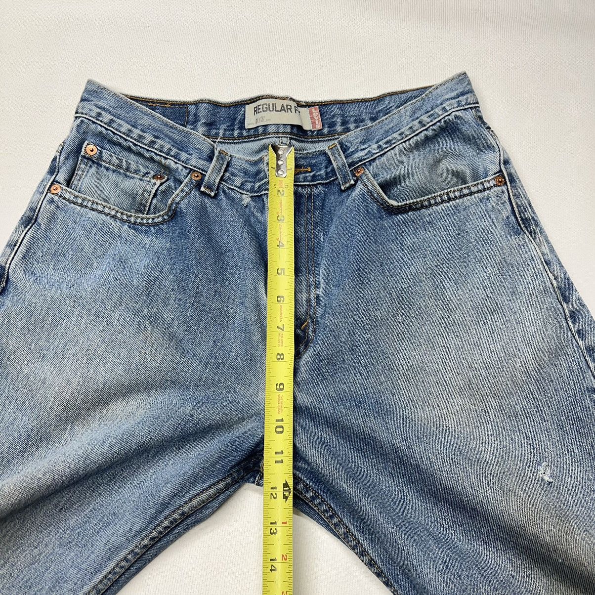 Levi's × Vintage Levis 505 Jeans Blue Straight Regular Fit Distressed Baggy Size US 33 - 19 Thumbnail