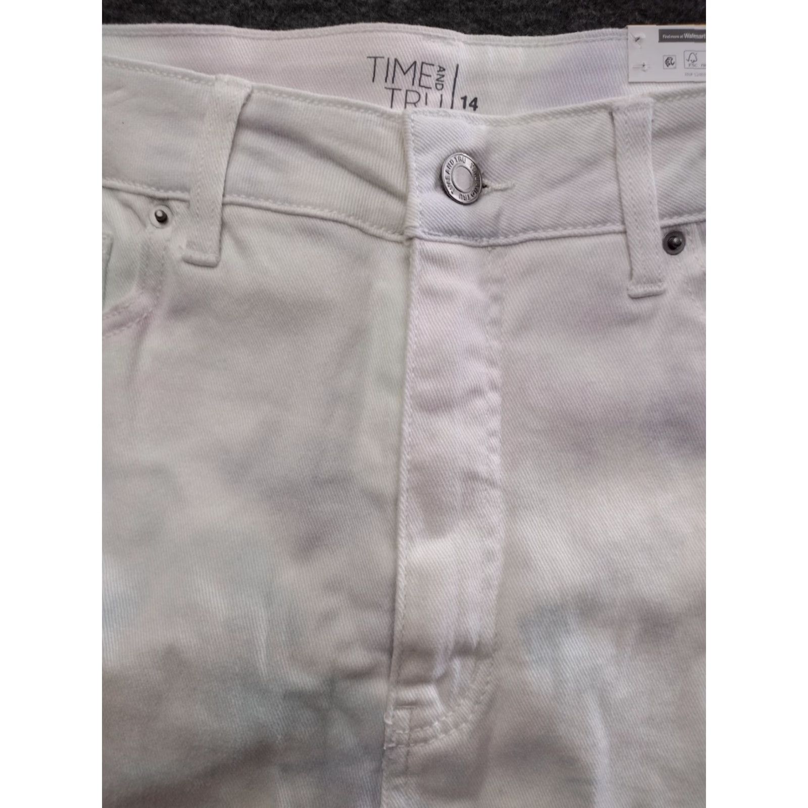 Vintage Time And Tru Women's Straight High Rise Jeans White Tie Dye 14 Jeans Women's White Tie Dye 14 Time And Tru Mens Womens Girls? Size 36" / US 14 / IT 50 - 3 Thumbnail
