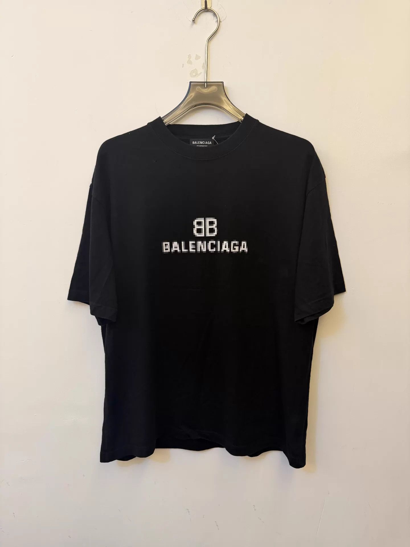 Balenciaga Balenciaga Mosaic BB Logo Black T-Shirt Women's M Size M / US 6-8 / IT 42-44 - 1 Thumbnail