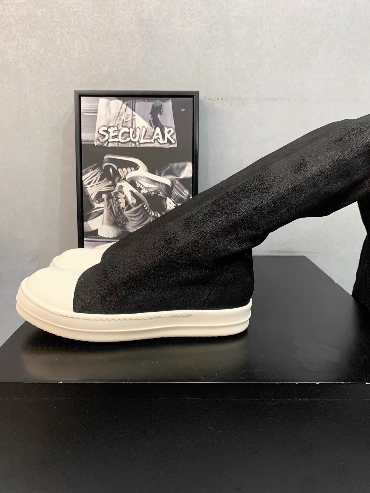 Rick Owens Rick Owens Mainline Lambskin Over-the-knee Boots K34 Size US 6.5 / IT 36.5 - 3 Thumbnail
