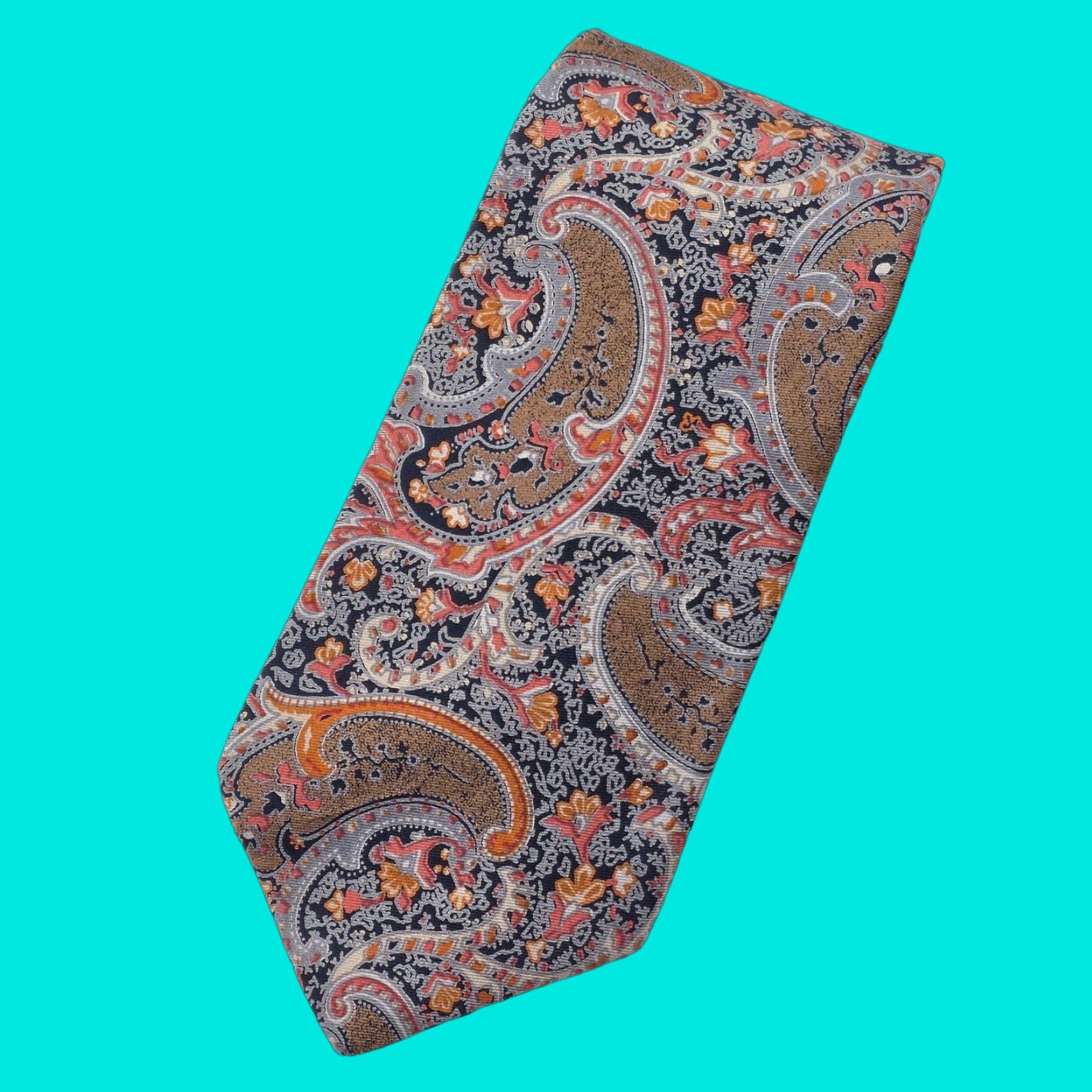 Pierre Cardin VINTAGE Pierre Cardin Necktie Mens Brown Silk 1970s Paisley Designer Stylish Tie Size ONE SIZE - 1 Thumbnail