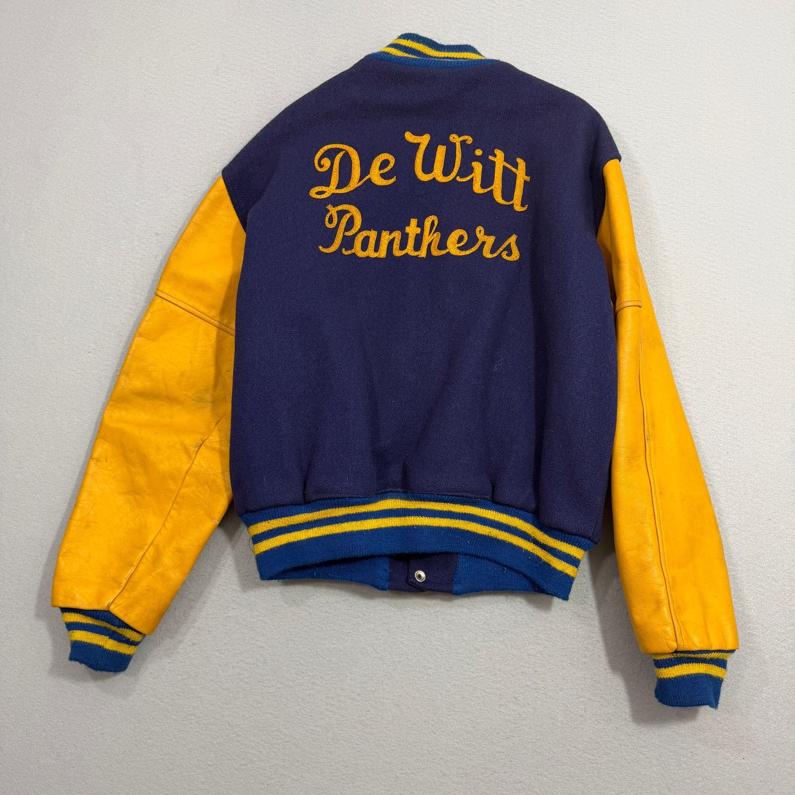 Vintage Vintage 1950s 60s Dewitt Panthers Varsity Jacket 42 L Blue Size US L / EU 52-54 / 3 - 9 Thumbnail
