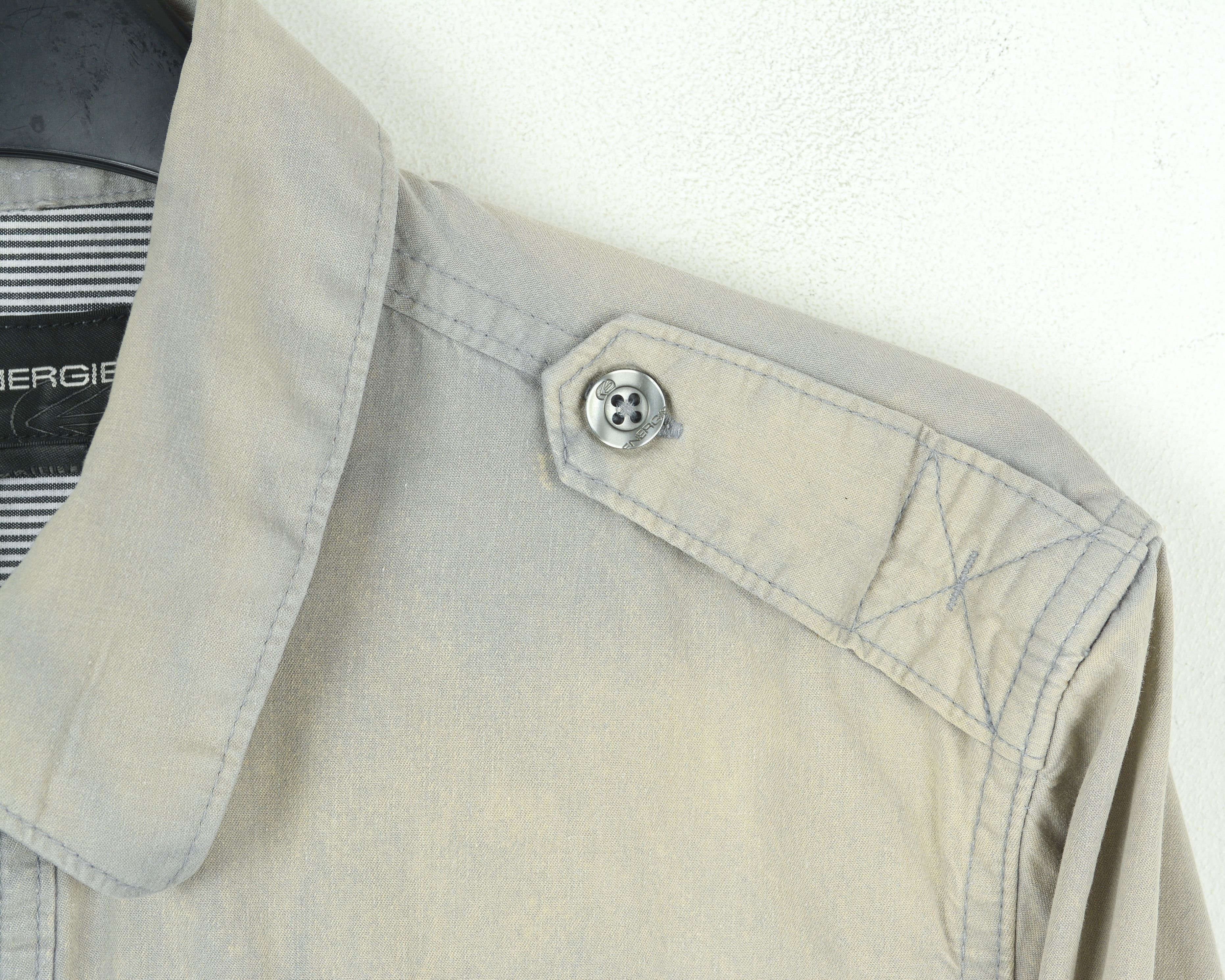 Energie Button Up Shirt Denim Grey Long Sleeved Casual Cotton Top Size US M / EU 48-50 / 2 - 3 Thumbnail