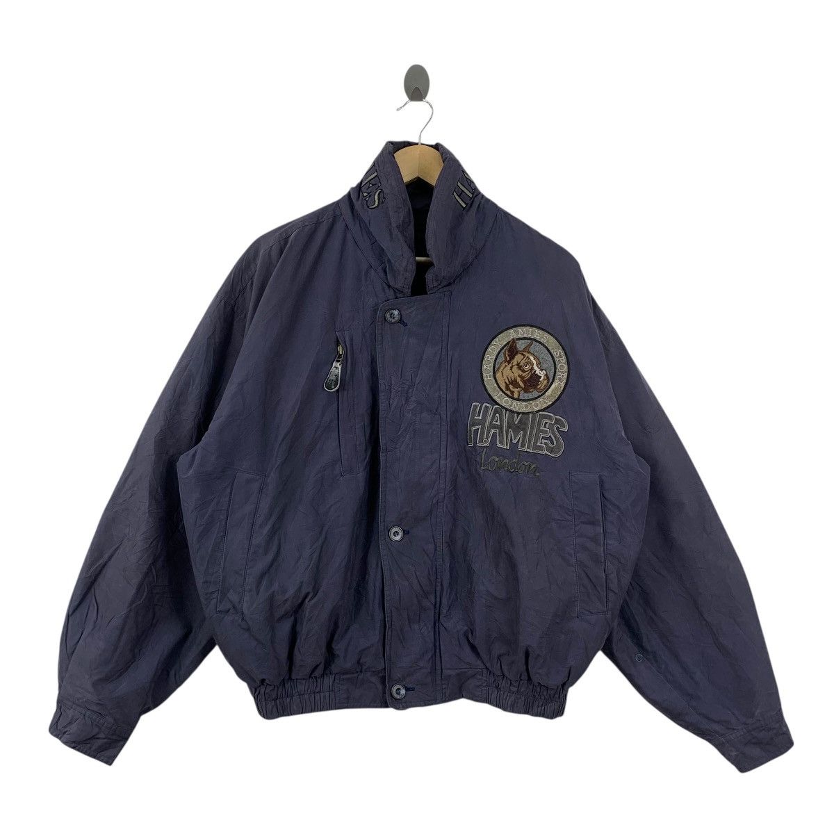Hardy Amies Vintage HARDY AMIES LONDON Bulldog Bomber Jacket Puffer Size L / US 10 / IT 46 - 3 Thumbnail