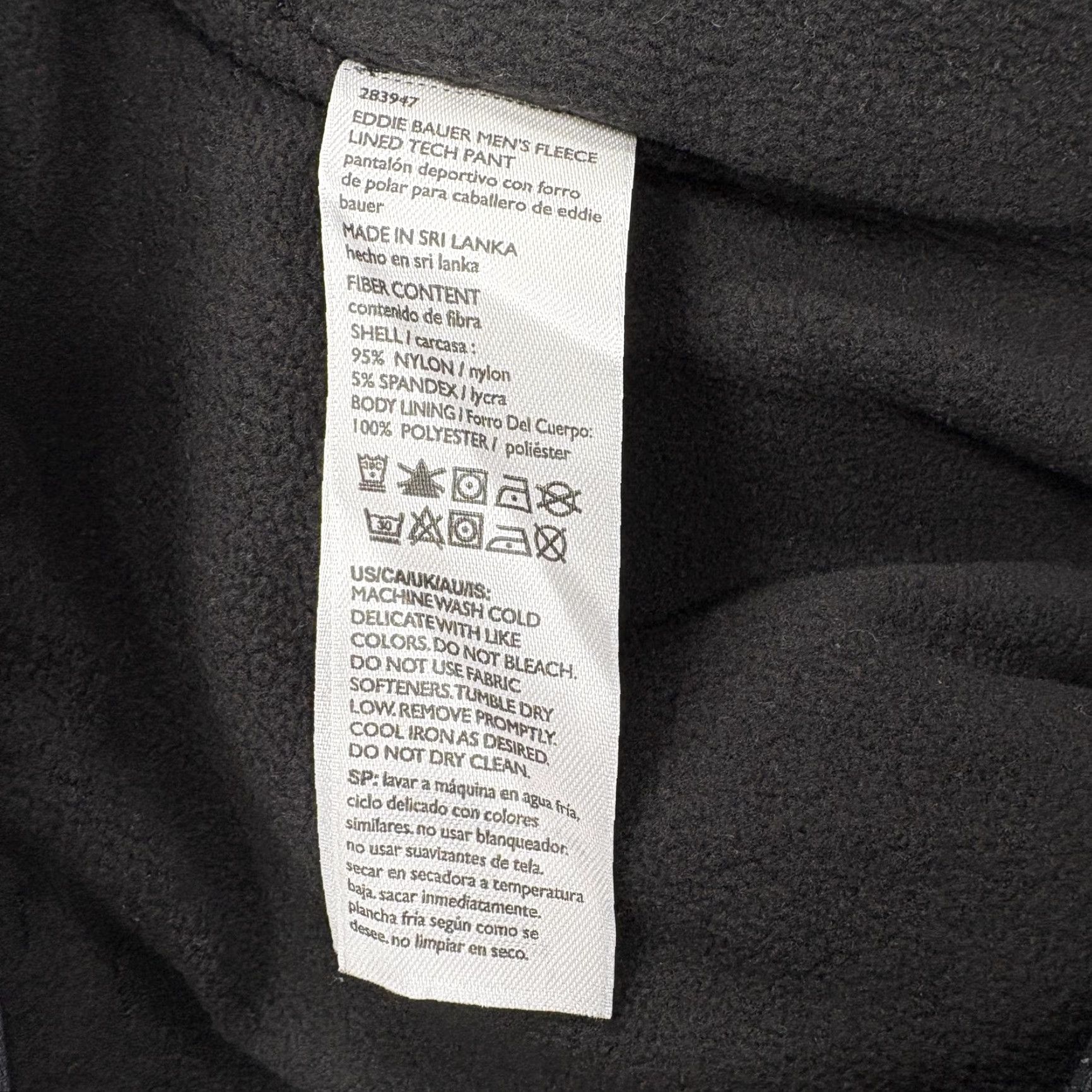 Eddie Bauer Eddie Bauer Fleece Lined Tech Pants Mens 36x30 Black Hiking Snow Winter Warm Cargo Regular Pants Mens Black Fleece Lined Tech Pants Size US 36 / EU 52 - 5 Thumbnail