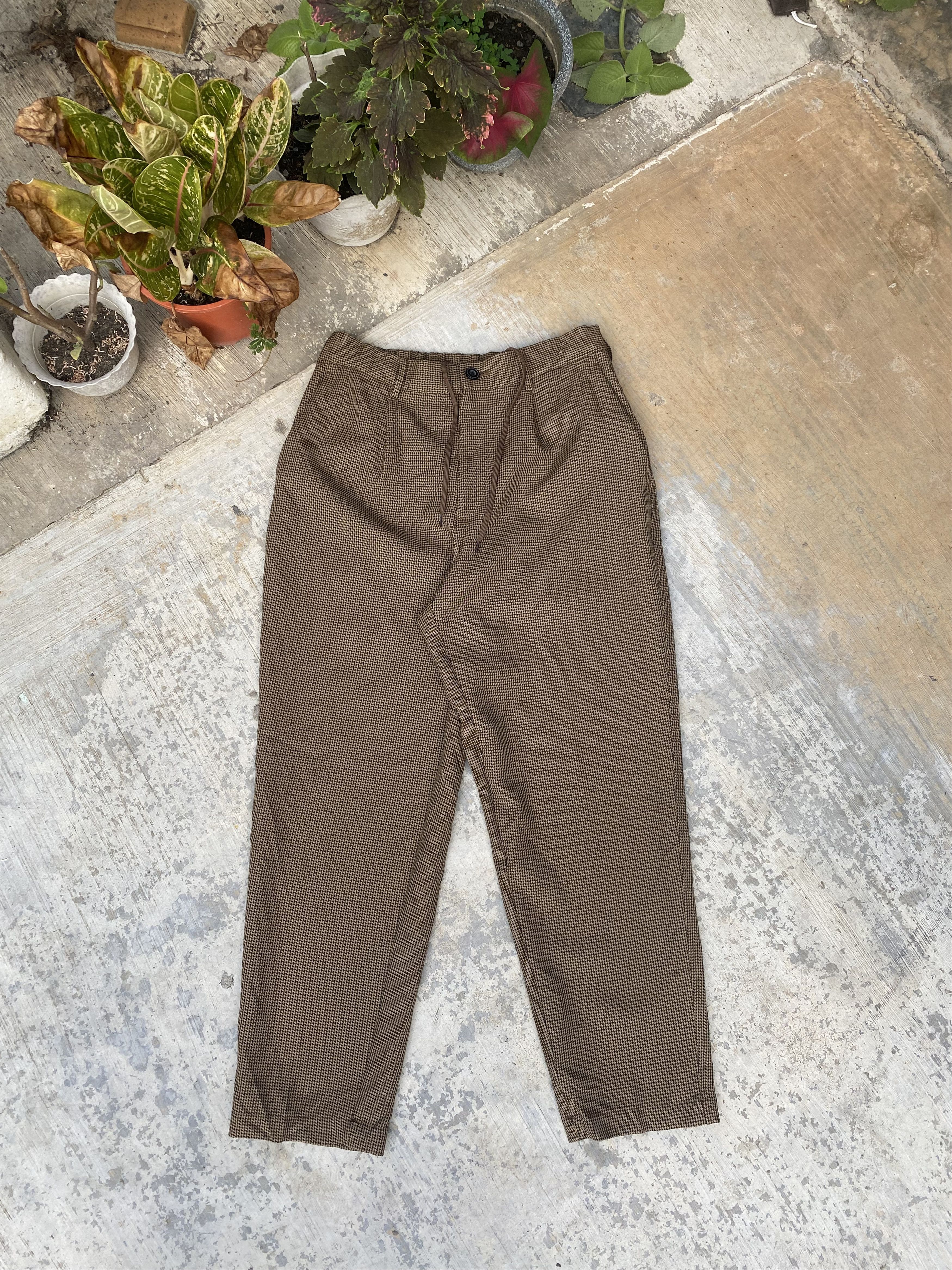 image of Gu Houndstooth Trouser Pants, Men's (Size 28)