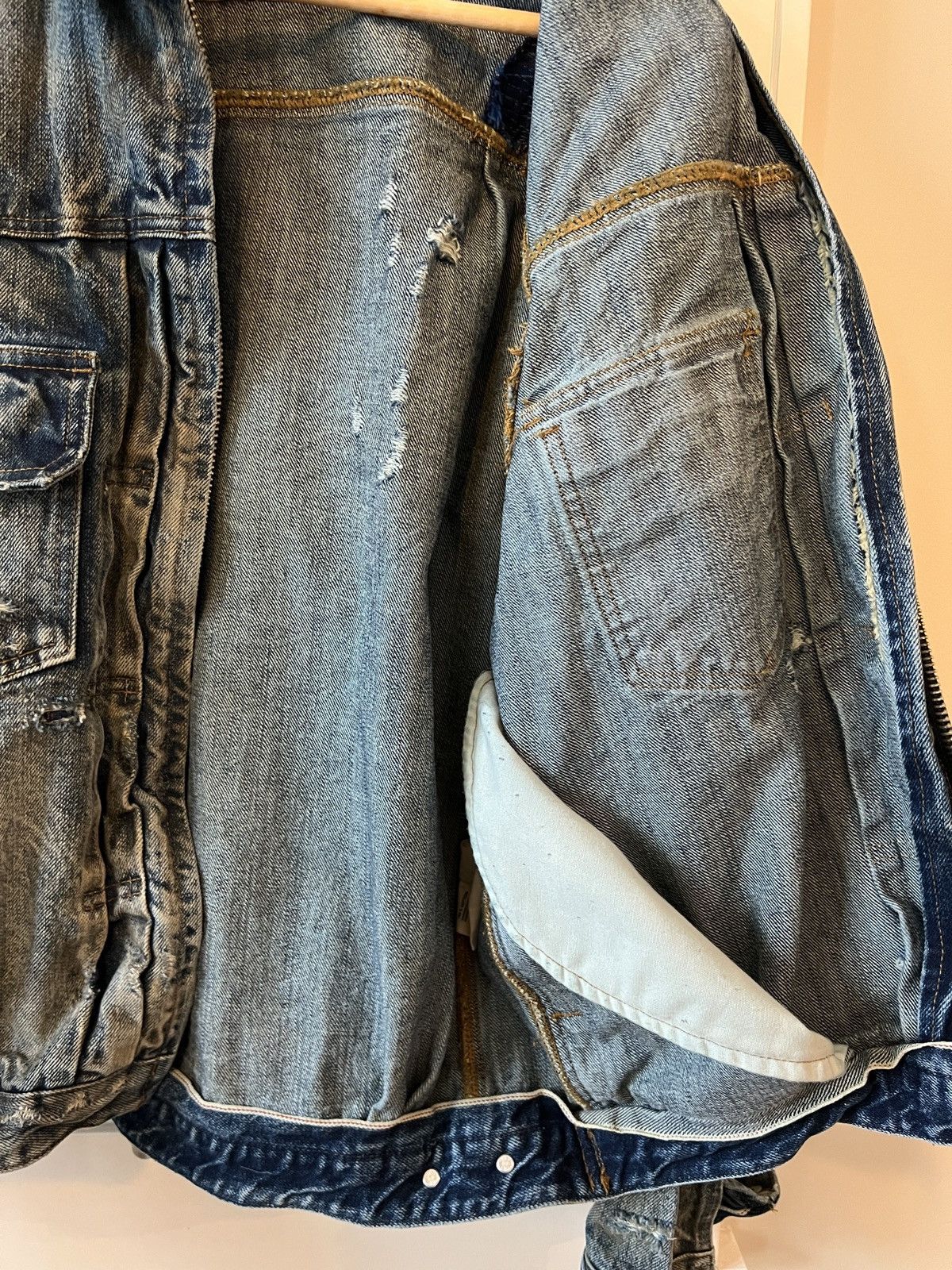 No Faith Studios No Faith Studios Japanese Dust Selvedge Trucker Jacket Size US S / EU 44-46 / 1 - 7 Thumbnail