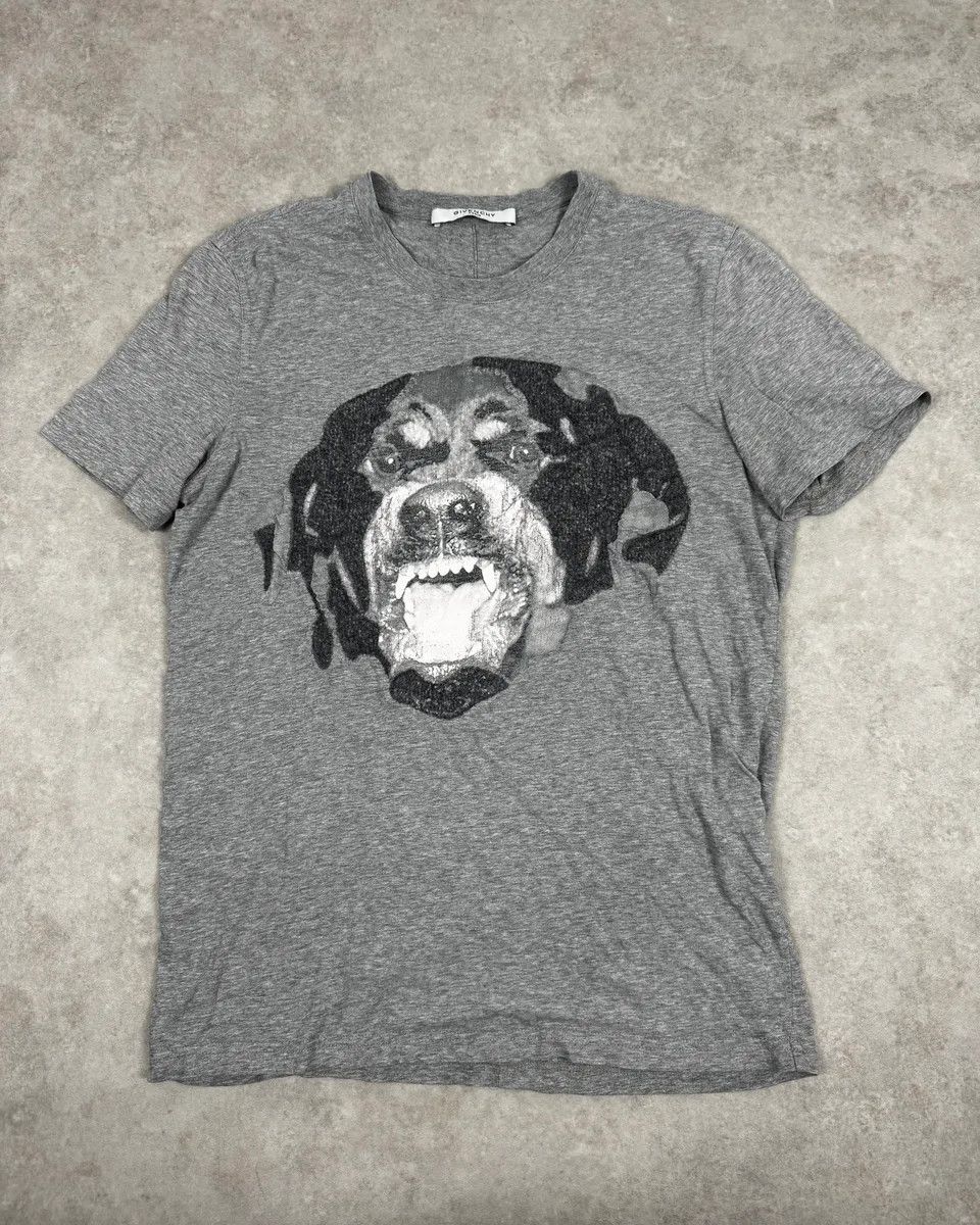 Givenchy SS2016 Givenchy Rottweiler Grey T-Shirt by Roccardo Tisci Size US S / EU 44-46 / 1 - 1 Thumbnail