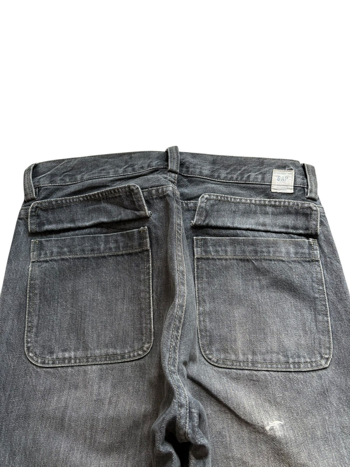 Gap Vintage GAP Army Black Wash Loose Baggy Jeans Size US 33 - 8 Thumbnail