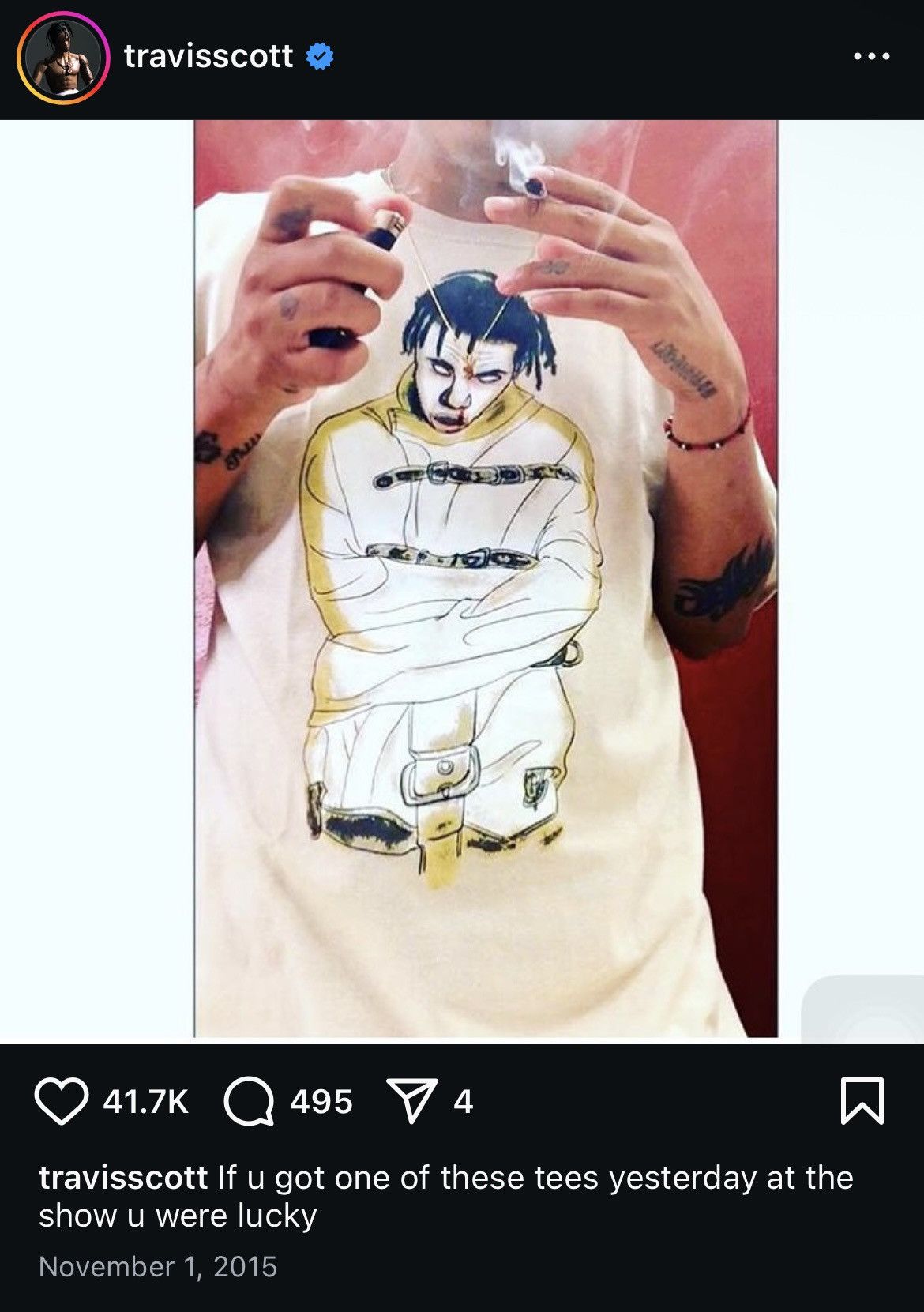 Travis Scott Travis Scott 2015 Halloween Zombie Tee Size US L / EU 52-54 / 3 - 5 Thumbnail