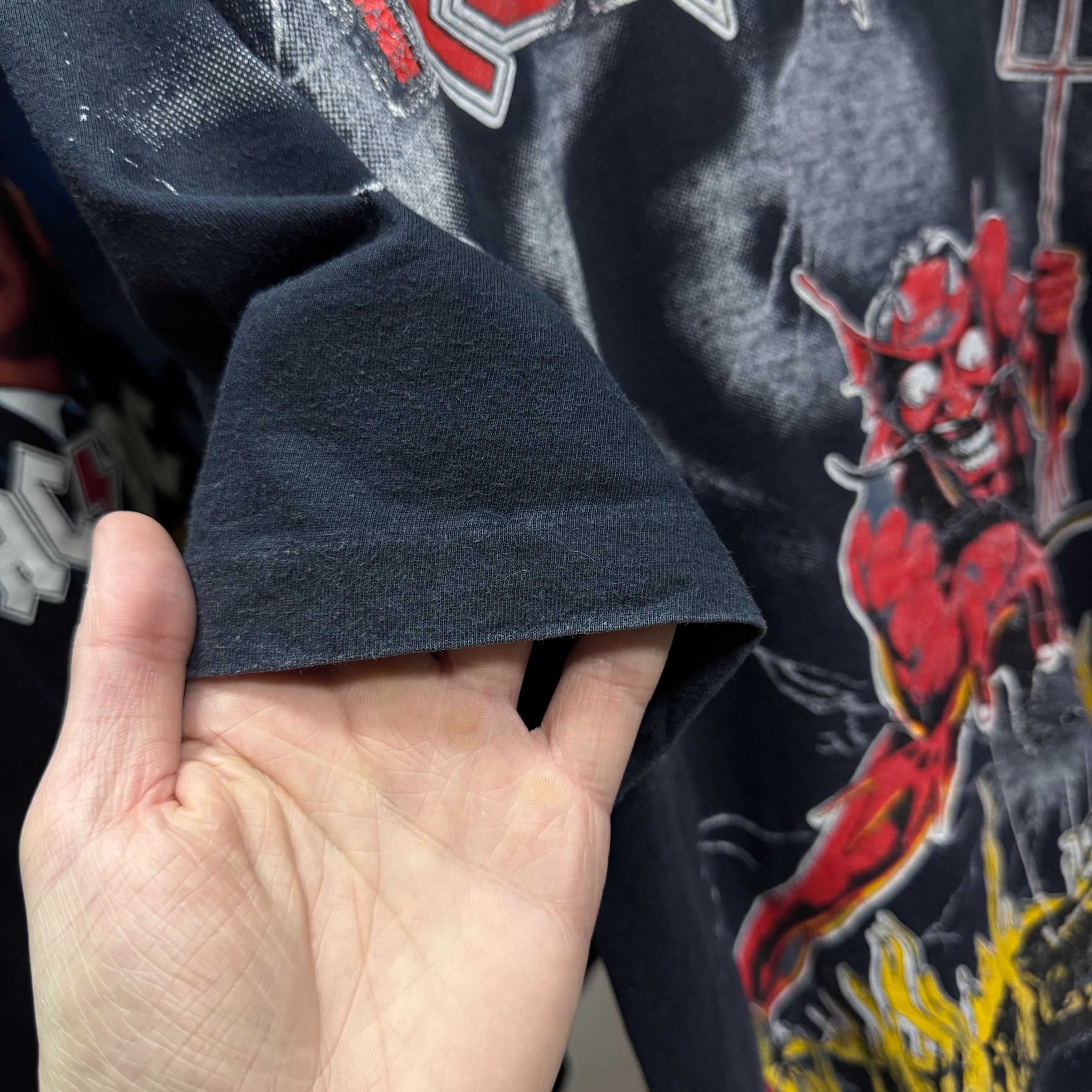 Band Tees 1992 Vintage Iron Maiden Devil European All Over Print Tee Size US XL / EU 56 / 4 - 5 Thumbnail