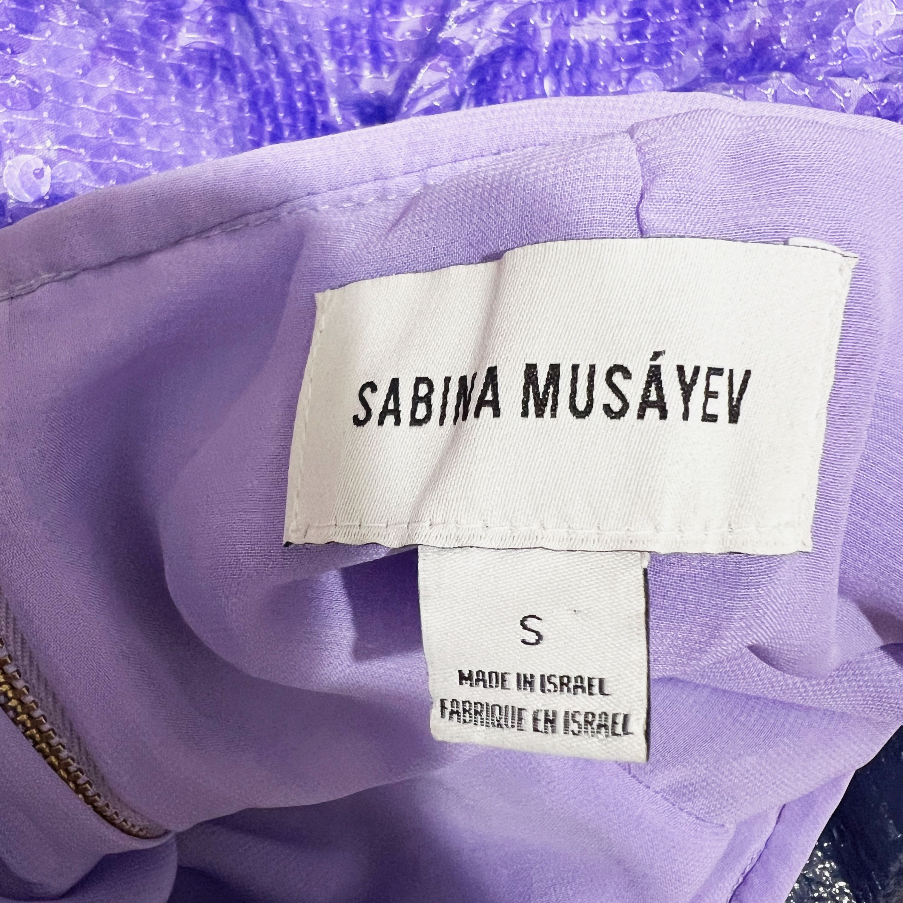 Other Sabina Musayev Nancy Purple Sequin Sparkle Size 27" / US 4 / IT 40 - 2 Thumbnail