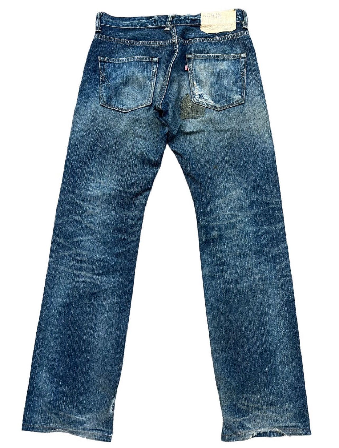 Edwin Vintage Edwin XV Patch Work Jeans Distressed Jeans 32x33.5 Size US 32 / EU 48 - 3 Thumbnail