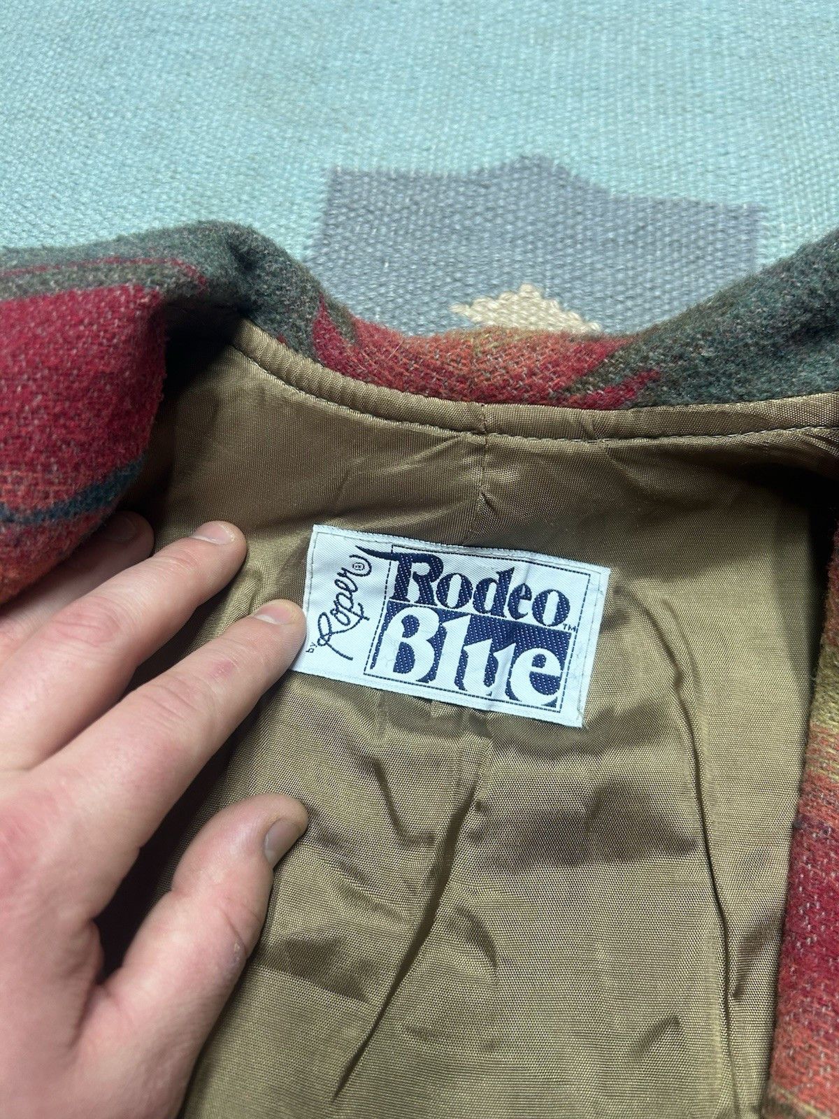 Vintage roper rodeo blue jacket Aztec barn chore coat southwestern L Size L / US 10 / IT 46 - 5 Thumbnail
