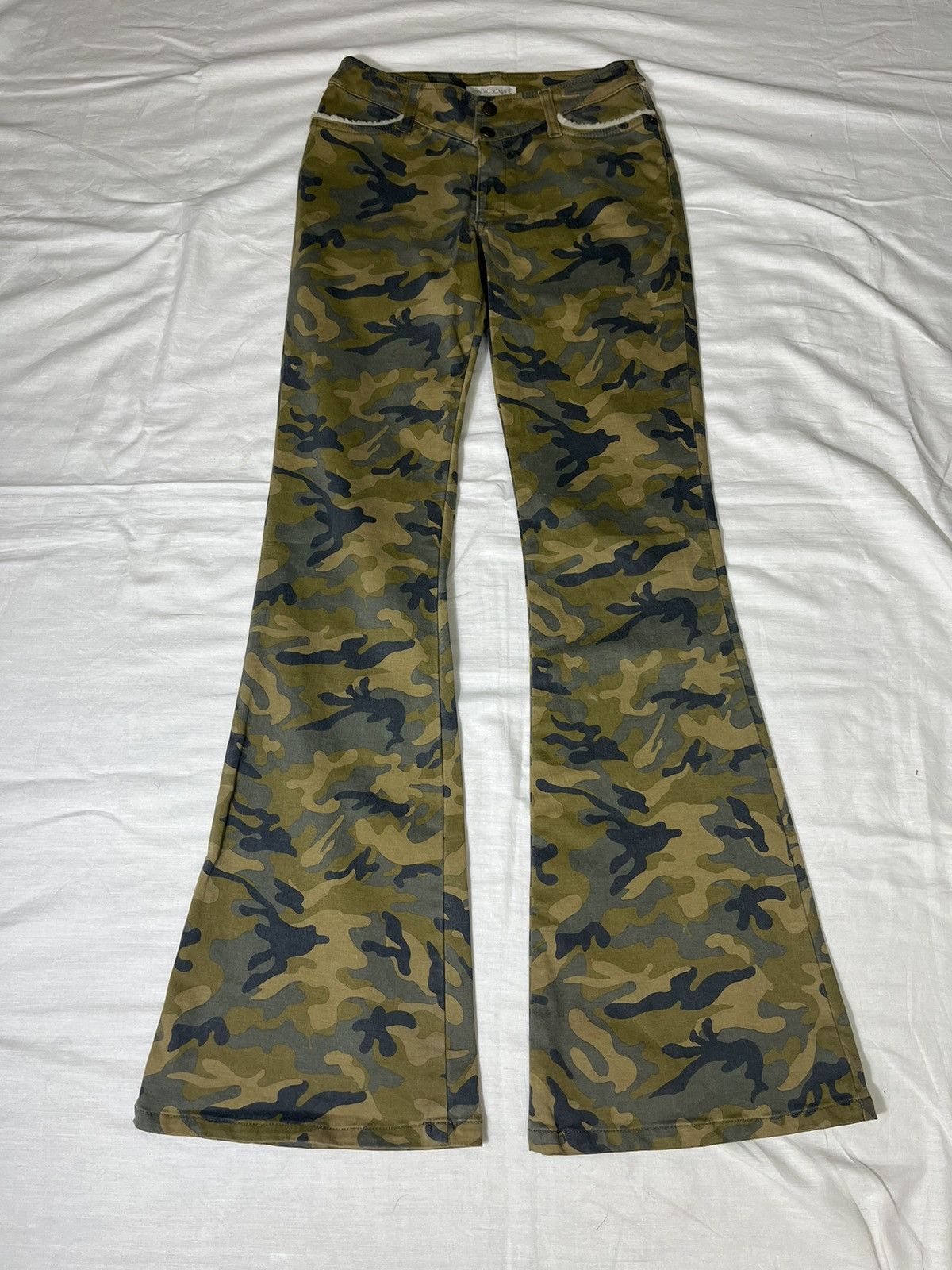 If Six Was Nine × Japanese Brand 26" Magic Square Army Camo Design Bootcut Pants Size 26" / US 2 / IT 38 - 3 Thumbnail