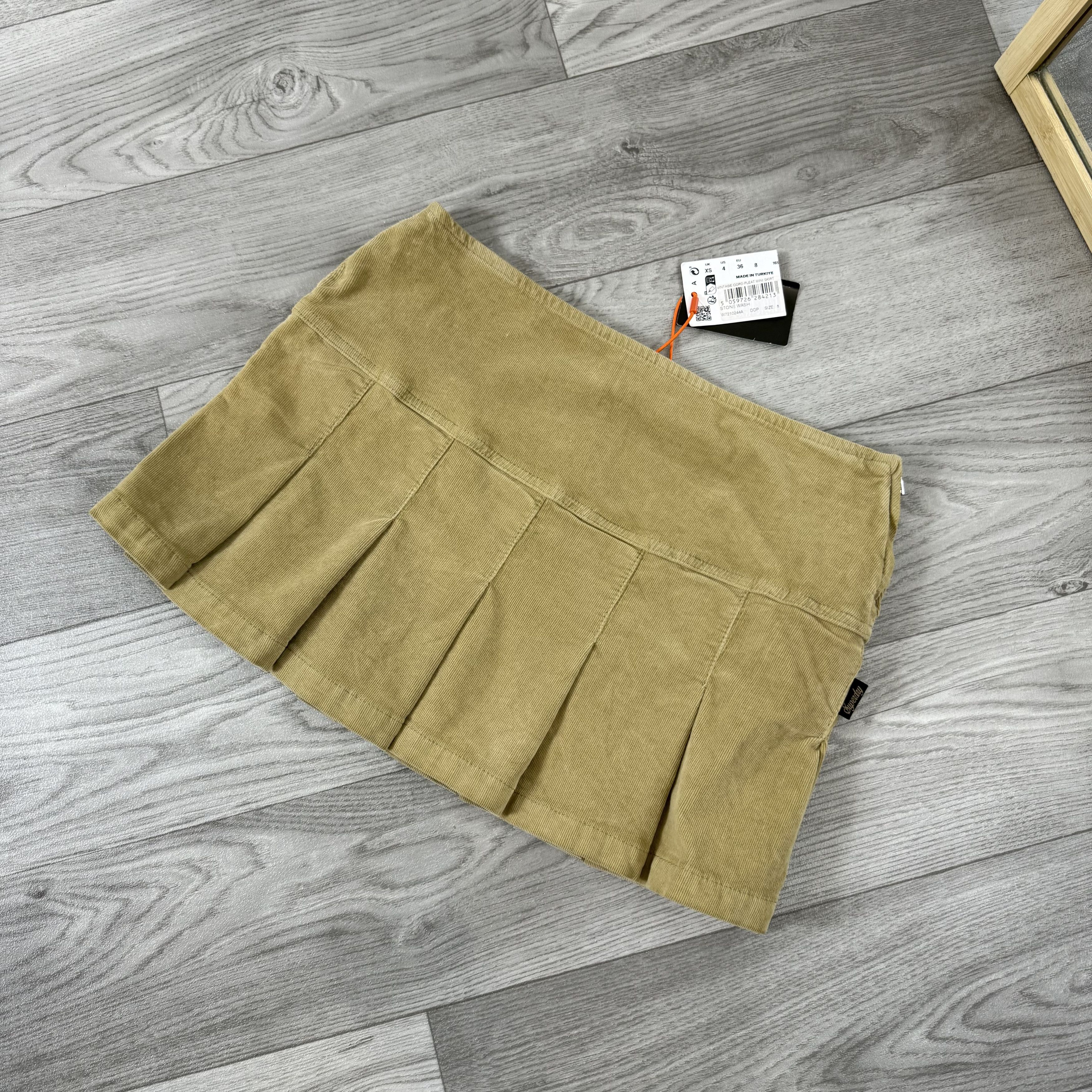 Superdry Superdry Beige NEW Tennis Mini Skirt XS Size 27" / US 4 / IT 40 - 5 Thumbnail