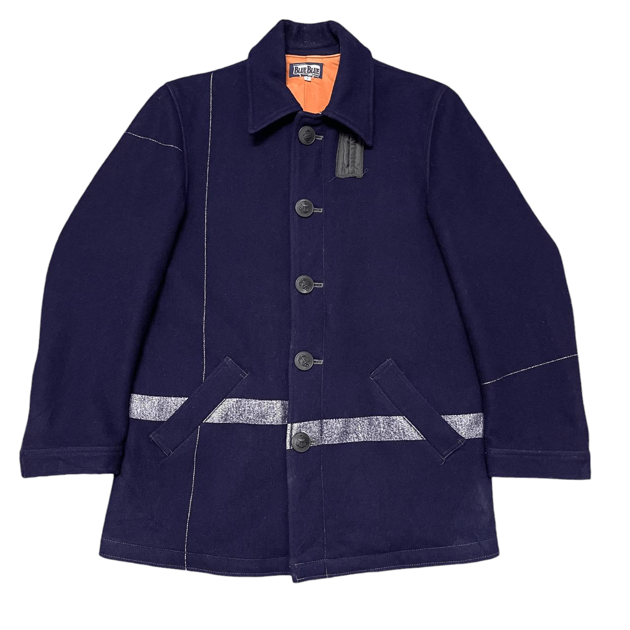 Blue Blue Japan Vintage Blue Blue Japan HR Market Wool Coat Size US M / EU 48-50 / 2 - 1 Thumbnail
