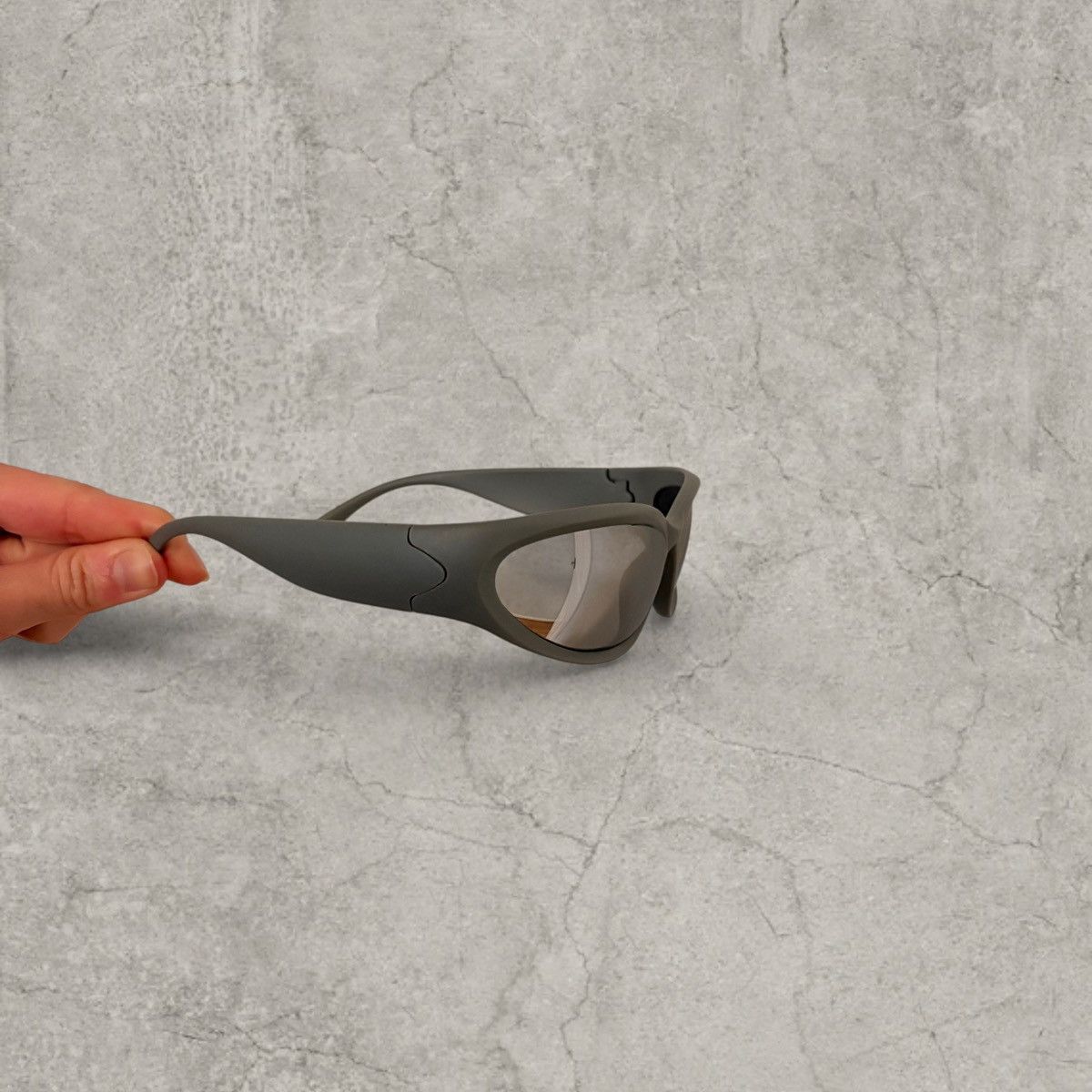 Japanese Brand Cool UV400 alien sunglasses, grey/silver lens. One size Size ONE SIZE - 1 Thumbnail