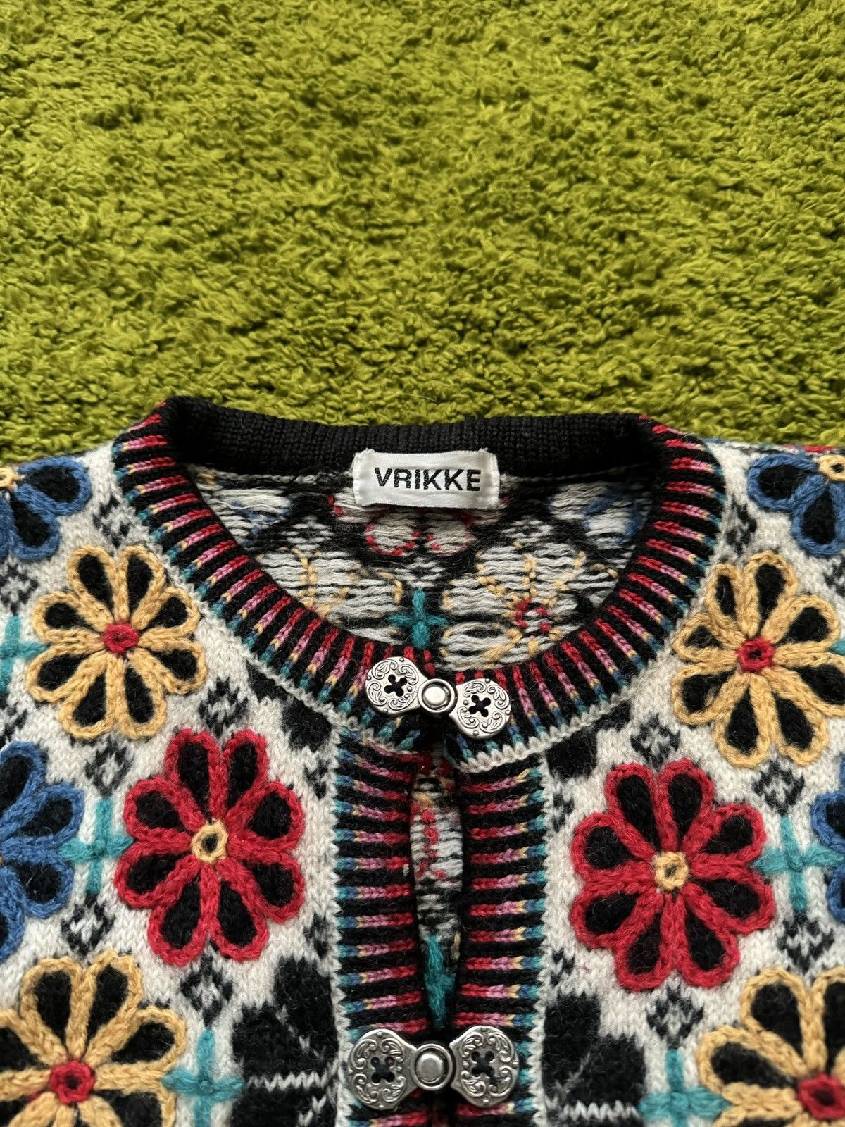 Dale Of Norway × Vintage Vrikke Norway vintage ethnic wool cardigan sweater Size M / US 6-8 / IT 42-44 - 3 Thumbnail