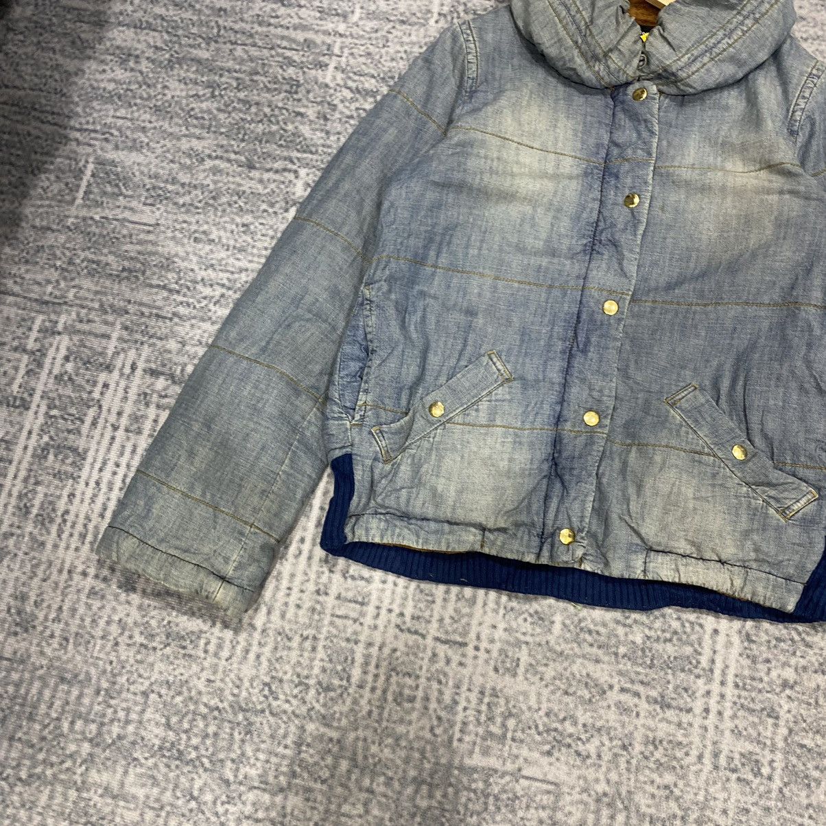 Issey Miyake Mercibeaucoup Denim Down Puffer Quilted Jacket Size US M / EU 48-50 / 2 - 3 Thumbnail