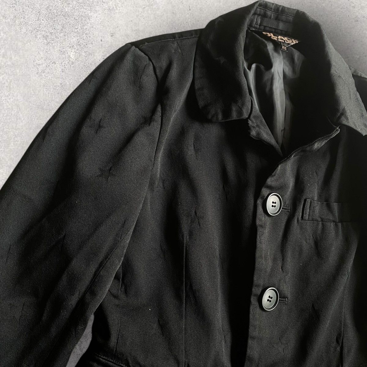 Comme des Garcons Black Star Jacquard Poly Blazer Size XS / US 0-2 / IT 36-38 - 2 Thumbnail
