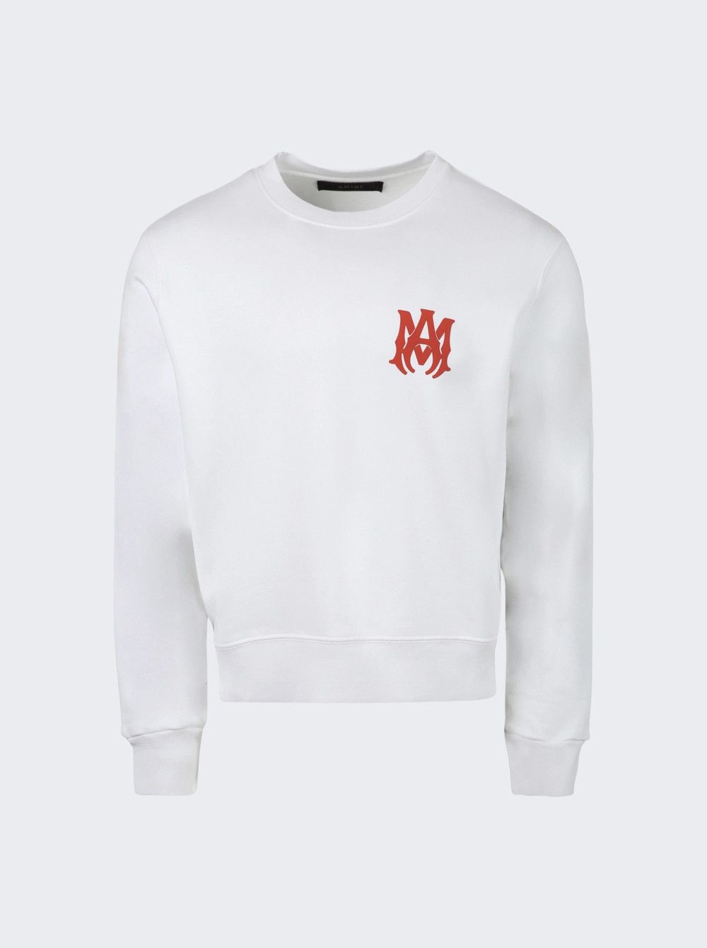 Amiri o1gr1nt1124 MA Logo Crewneck Sweatshirt in White Red Size US L / EU 52-54 / 3 - 1 Thumbnail