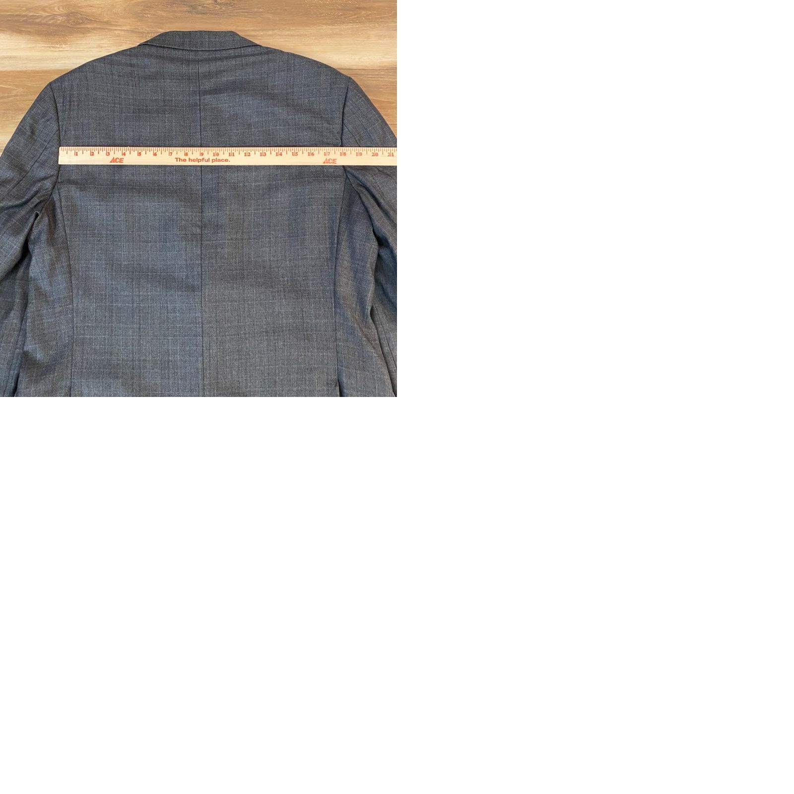 Joseph Abboud Joseph Abboud Blazer Mens 42R Gray Plaid 2 Button Single-Breasted Wool Jacket USA Size 42R - 10 Thumbnail