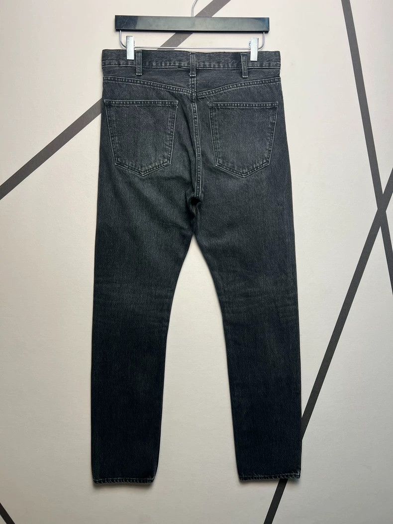Celine Celine 23 Spring/Summer Smoky Black Washed Straight Leg Jea Size US 31 - 2 Thumbnail