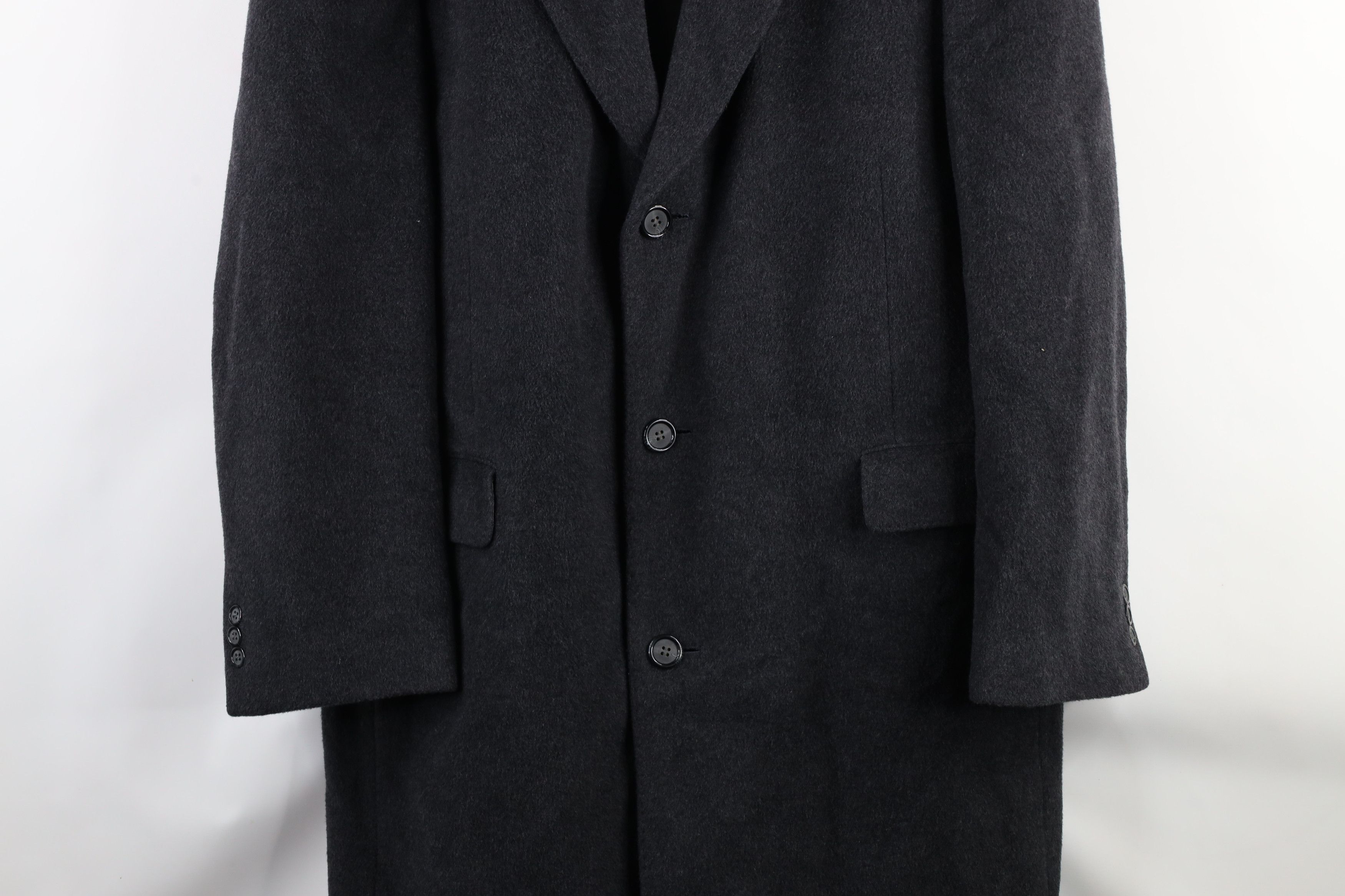 Diane von Furstenberg × Vintage Vintage 90s Egon Von Furstenberg Cashmere Wool Overcoat Gray Size US XL / EU 56 / 4 - 3 Thumbnail