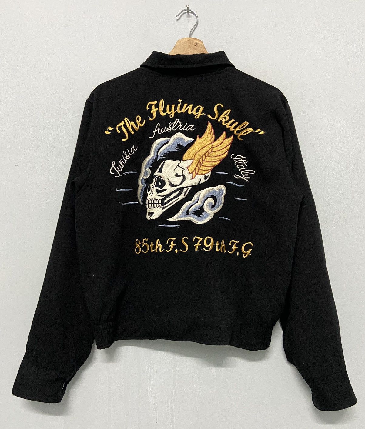 Tailor Toyo Vintage 90s Tailor Toyo Flying Skull Sukajan Embroidery Rare Size US M / EU 48-50 / 2 - 1 Thumbnail