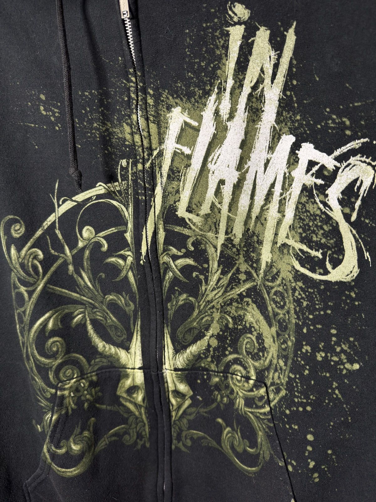 Band Tees Vintage In Flames Zip Hoodie Size US L / EU 52-54 / 3 - 2 Thumbnail