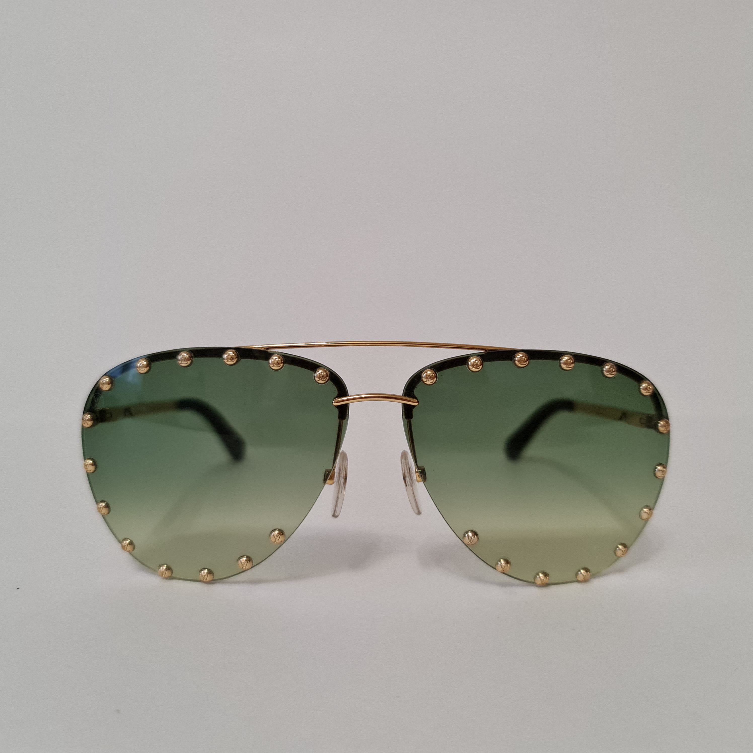 Louis Vuitton Louis Vuitton Green Olive Party Sunglasses Size ONE SIZE - 2 Thumbnail