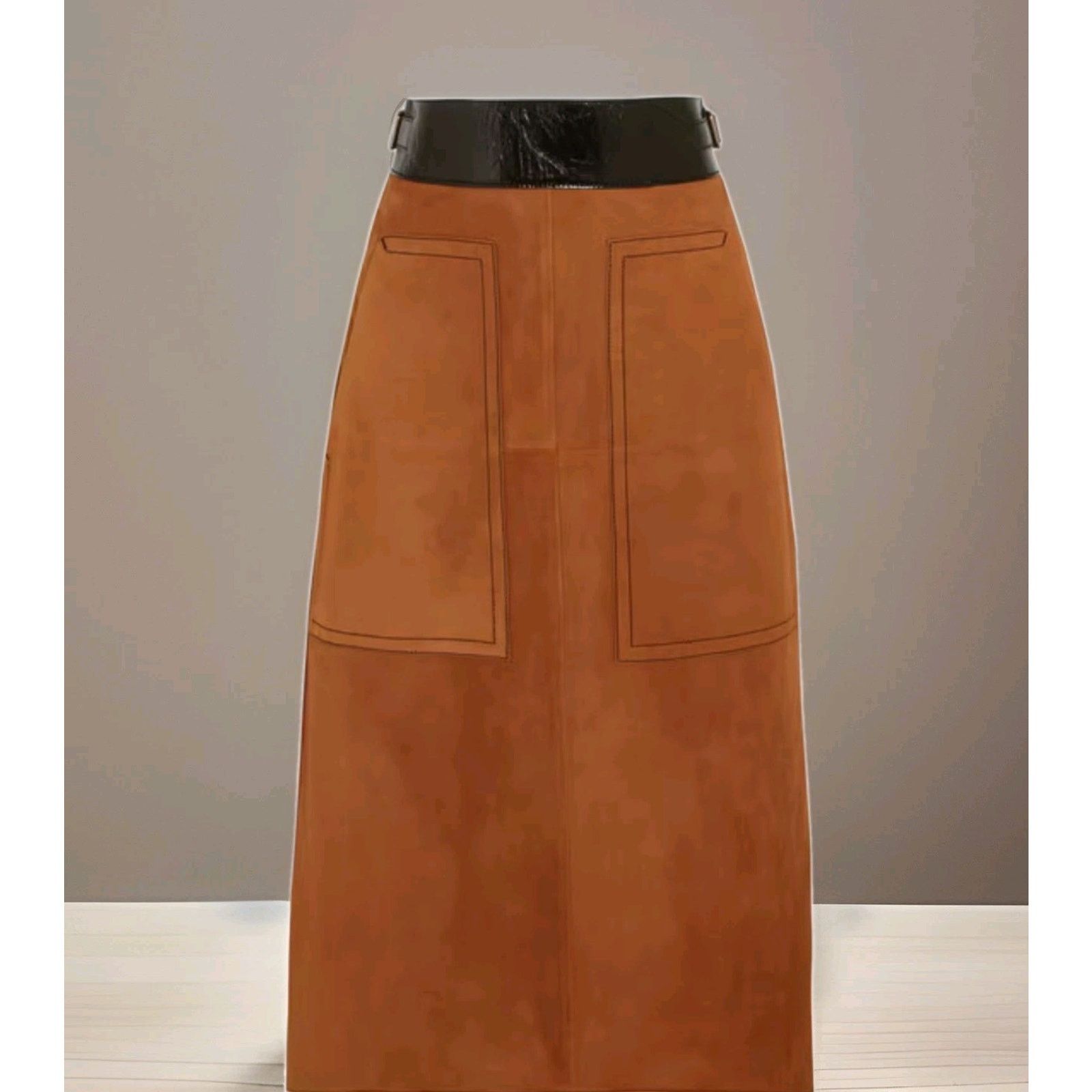 Bottega Veneta BOTTEGA VENETA Suede Ovis Aries A-Line Trimmed Leather Belt Size 40" / US 18 - 5 Thumbnail