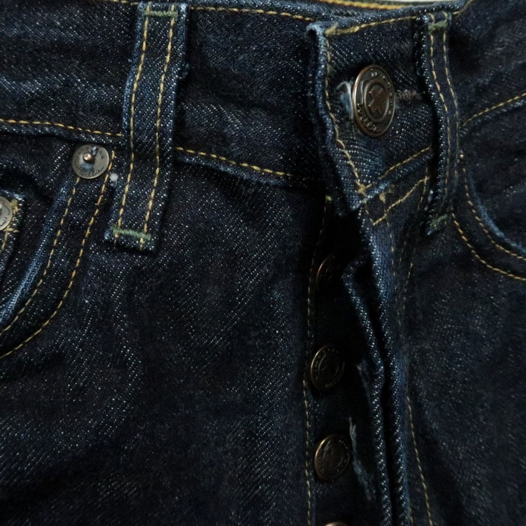 Imogene + Willie Imogene + Willie Jeans Mens 27x30 Indigo Blue 5 Pocket Dark Wash Button Fly Jeans Mens Regular 27 Indigo Blue 5-Pocket Design 30 In Inseam Vintage No Size US 27 - 5 Thumbnail