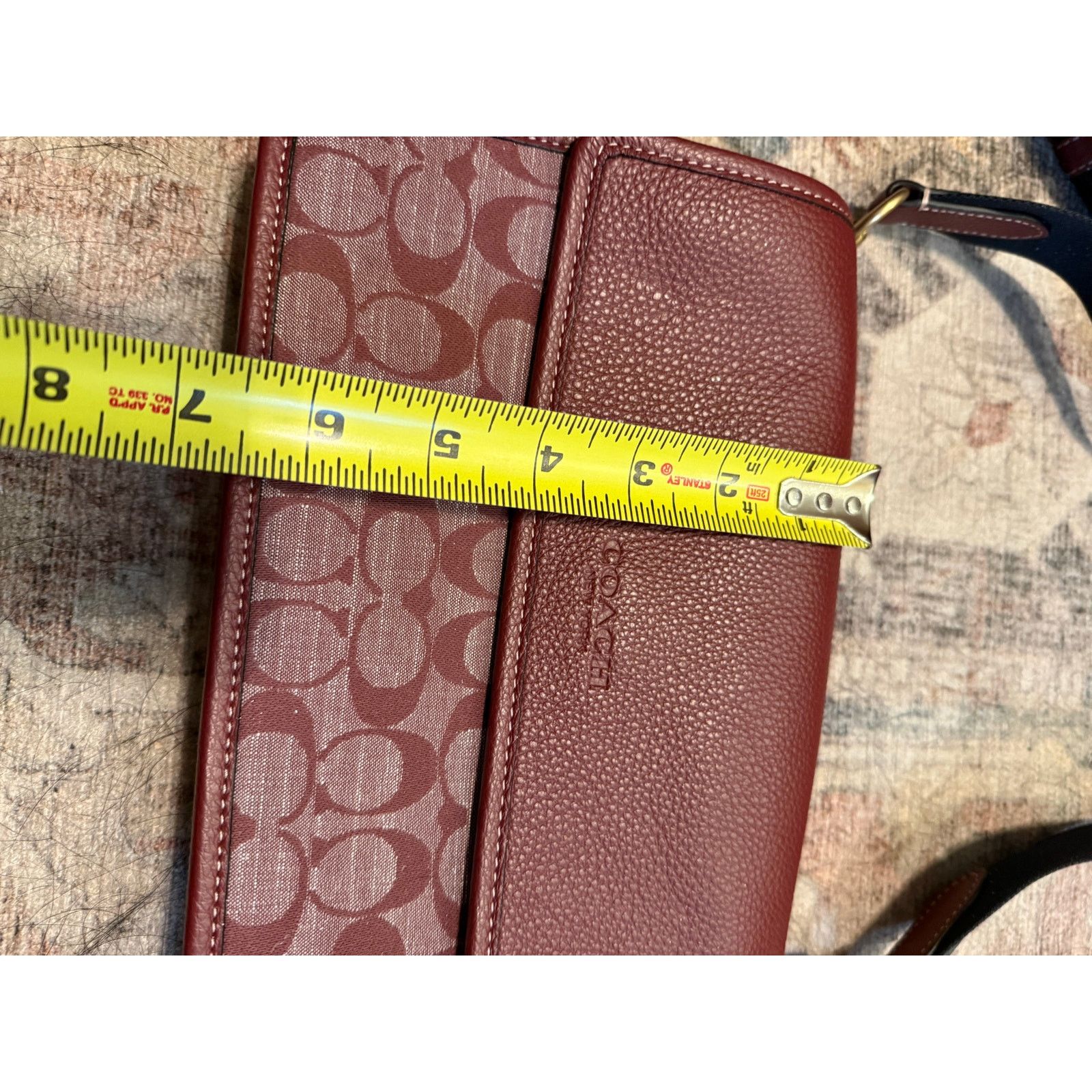 Coach Coach NWT Turner Flap Crossbody - Wine Signature, MSRP $350 Size ONE SIZE - 3 Thumbnail
