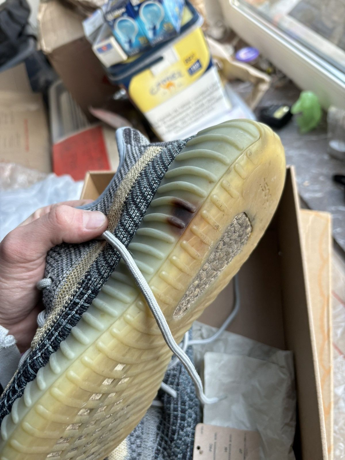 Adidas × Yeezy Box + ADIDAS Yeezy Boost 350 V2 “Ash Blue” Sneakers Shoes 11 Size US 11 / EU 44 - 14 Thumbnail