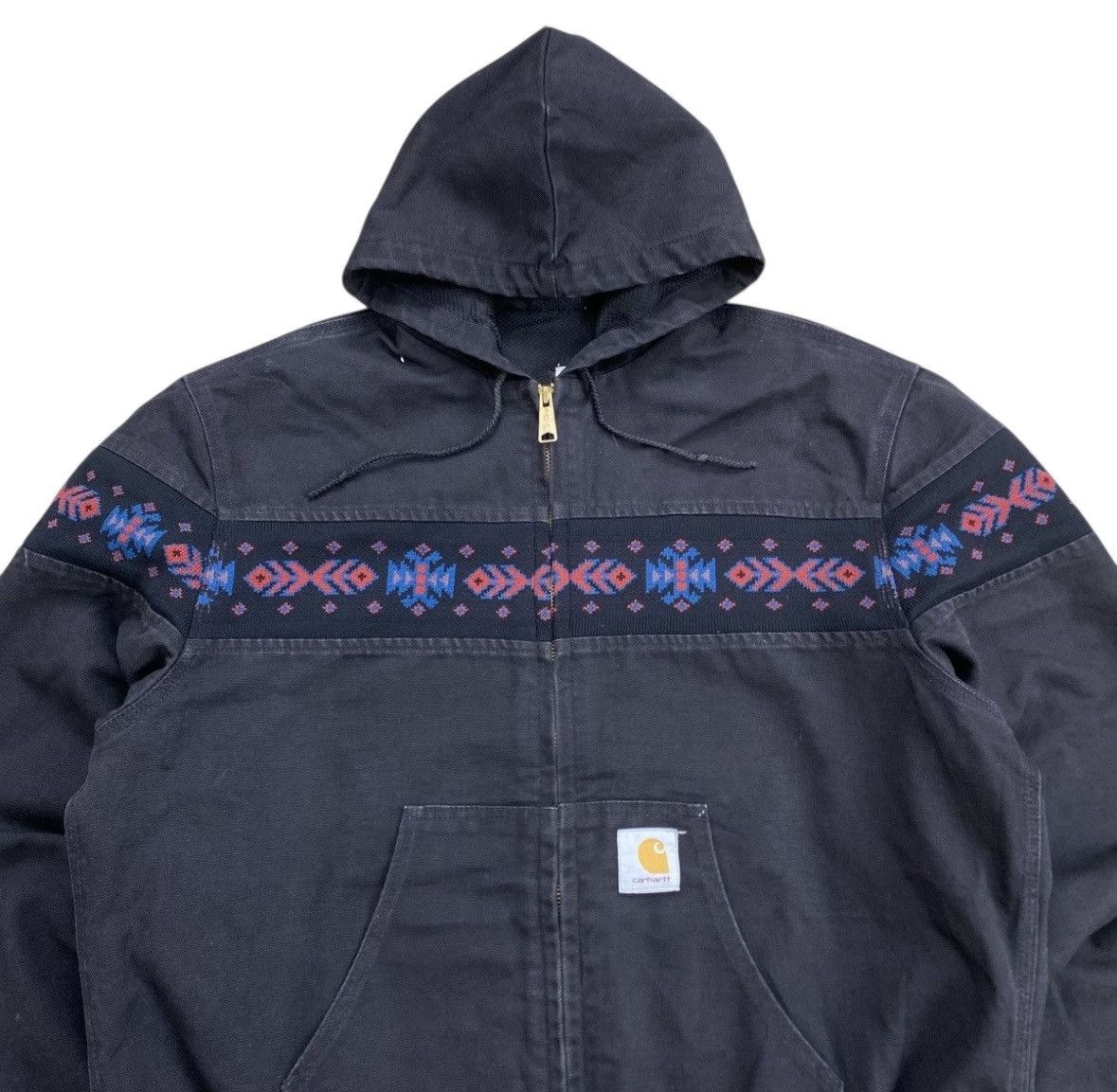 Carhartt RARE PIECE 1990s Vintage Carhartt Aztec JR0005 Zip HOODIE Size US XL / EU 56 / 4 - 3 Thumbnail