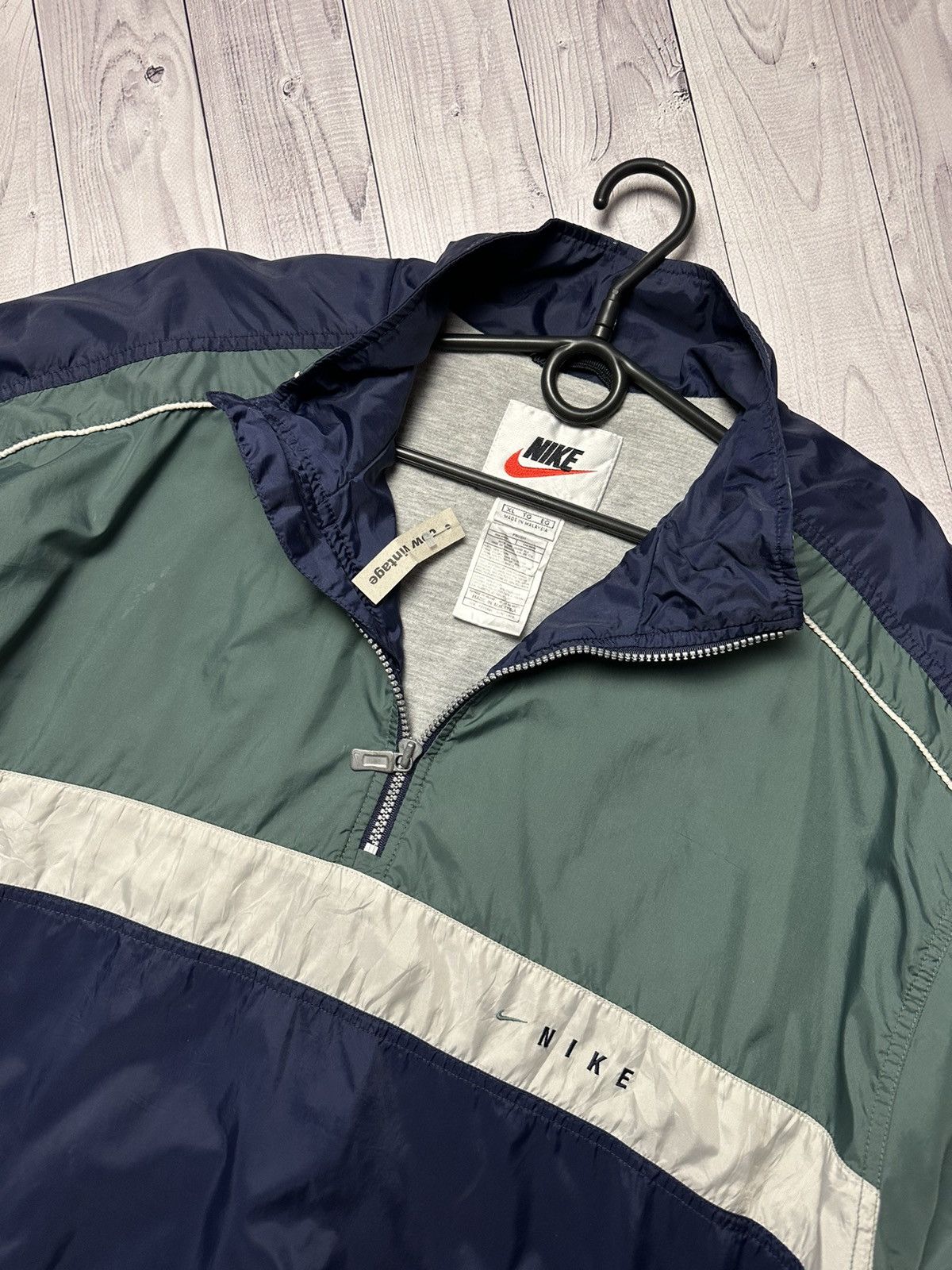 Nike × Vintage Vintage Nike Jacket anorak logo size XL green Size US XL / EU 56 / 4 - 4 Thumbnail