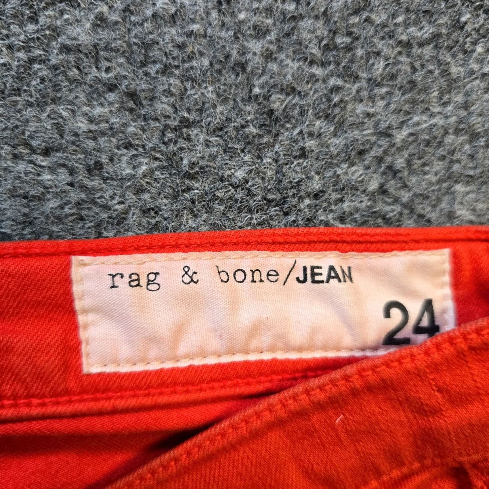 Rag & Bone Rag Bone Jeans Womens Size 24 Orange Side Zipper Stretch Cropped Casual Capsule Denim 5-Pocket Regular Rise Jeans Womens Size 42" / US 20 - 4 Thumbnail