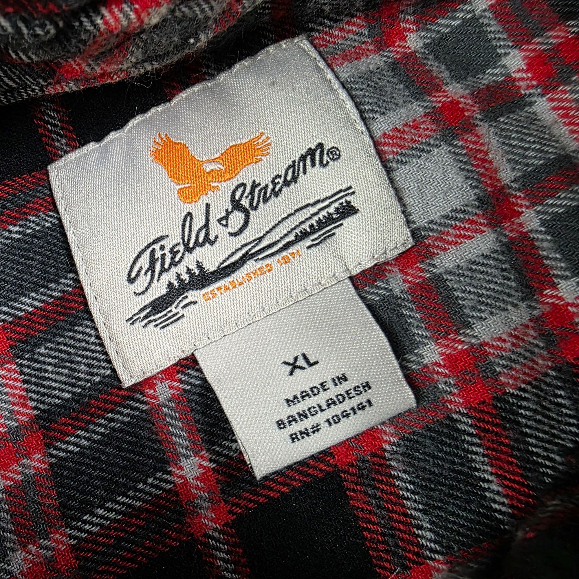 Field & Stream Field & Stream Mens Size XL Red Black Flannel Shirt Plaid Ou Size US XL / EU 56 / 4 - 3 Thumbnail