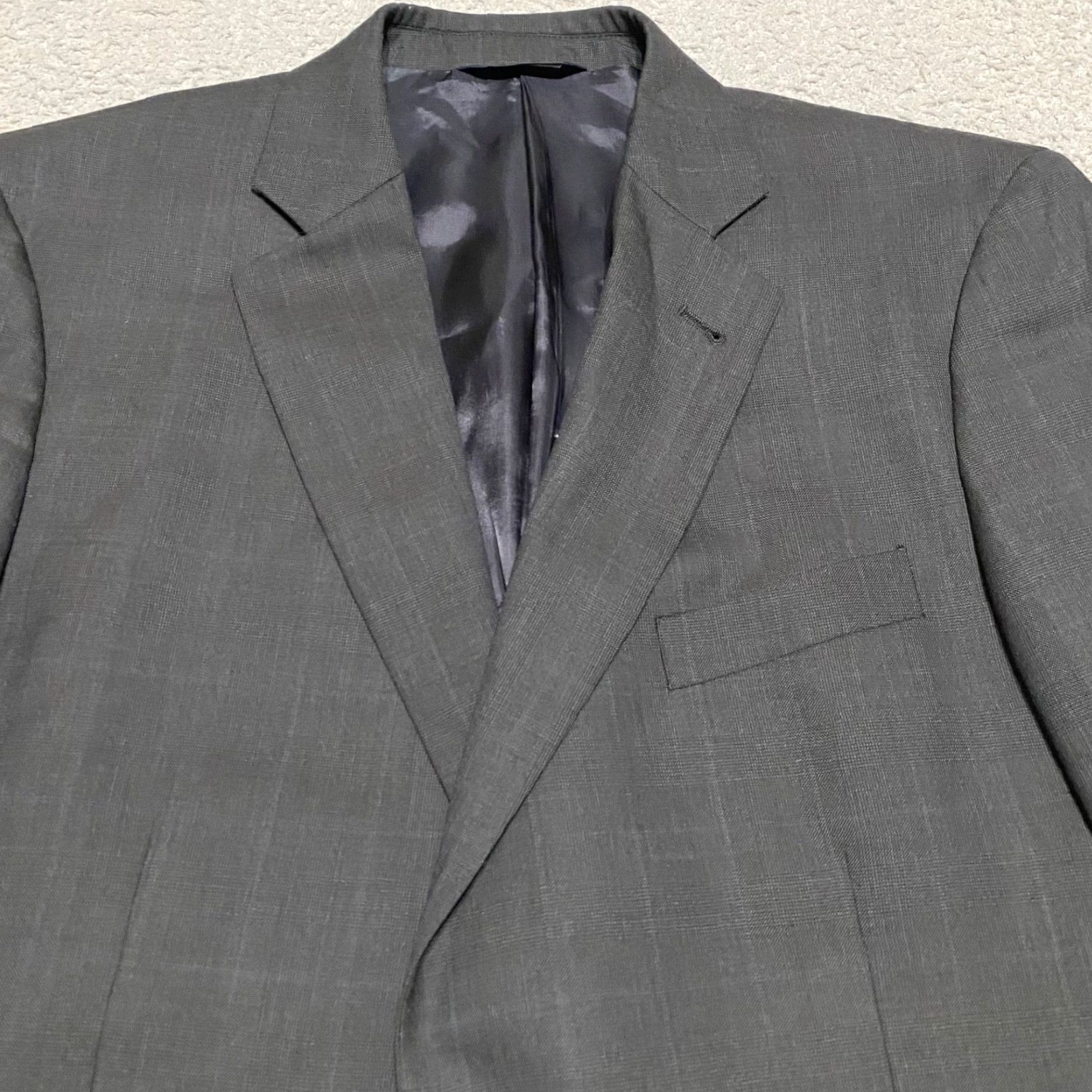 Brooks Brothers Brooks Brothers Blazer Mens 42L Wool Solid Gray Two-Button Notch Long 2 Piece Casual Formal Size 42R - 6 Thumbnail