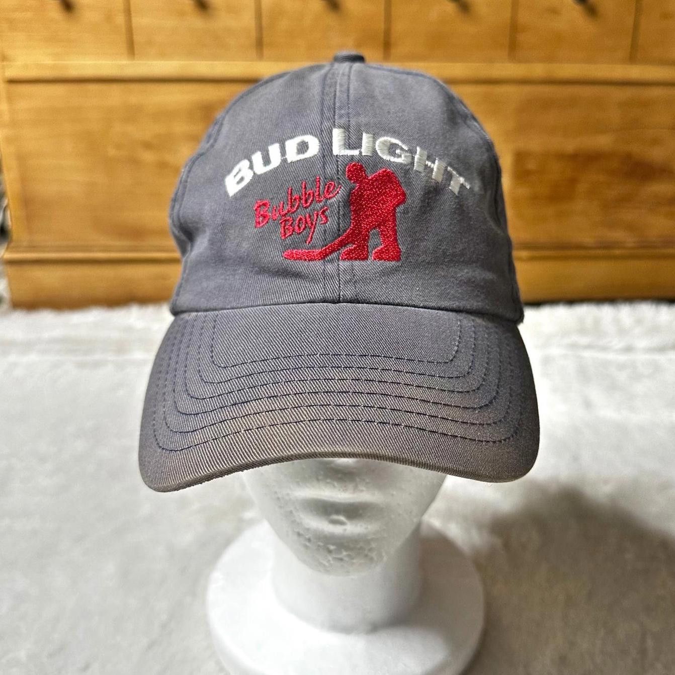 Budweiser × Vintage Vintage Bud Light Bubble Boys Breweriana Adjustable Hat OS Size ONE SIZE - 2 Thumbnail