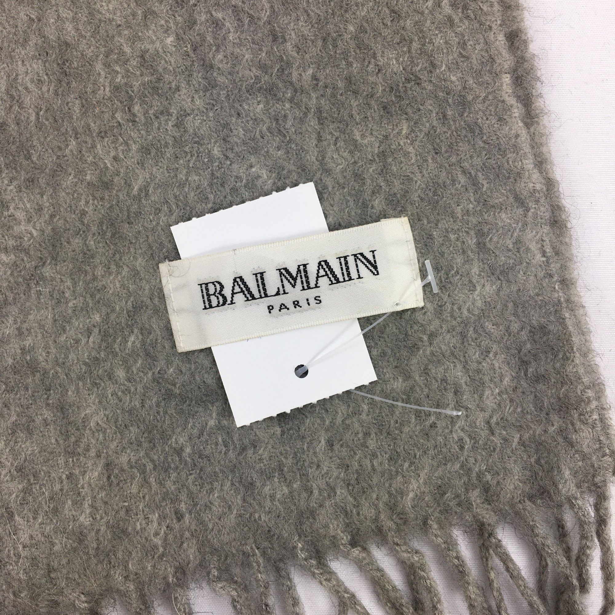 Japanese Brand Vintage Y2K Balmain Scarf Muffler Wool Cashmere Scarves Size ONE SIZE - 4 Thumbnail