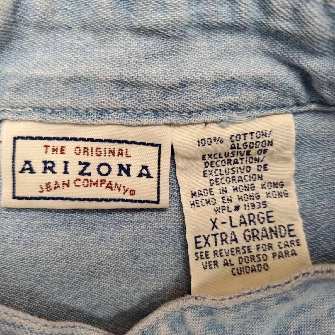 Vintage VINTAGE Arizona Jean Company Shirt Mens XL Blue Denim Work Force Embroidered 90s Shirt Mens XL Blue Denim Work Force Embroidered 90s Size US XL / EU 56 / 4 - 6 Thumbnail