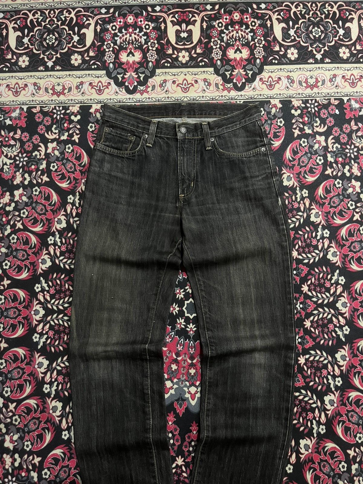 If Six Was Nine ⚡️Grunge⚡️Vintage Edwin Made in Japan Dark Wash Repair Jeans Size US 28 / EU 44 - 3 Thumbnail