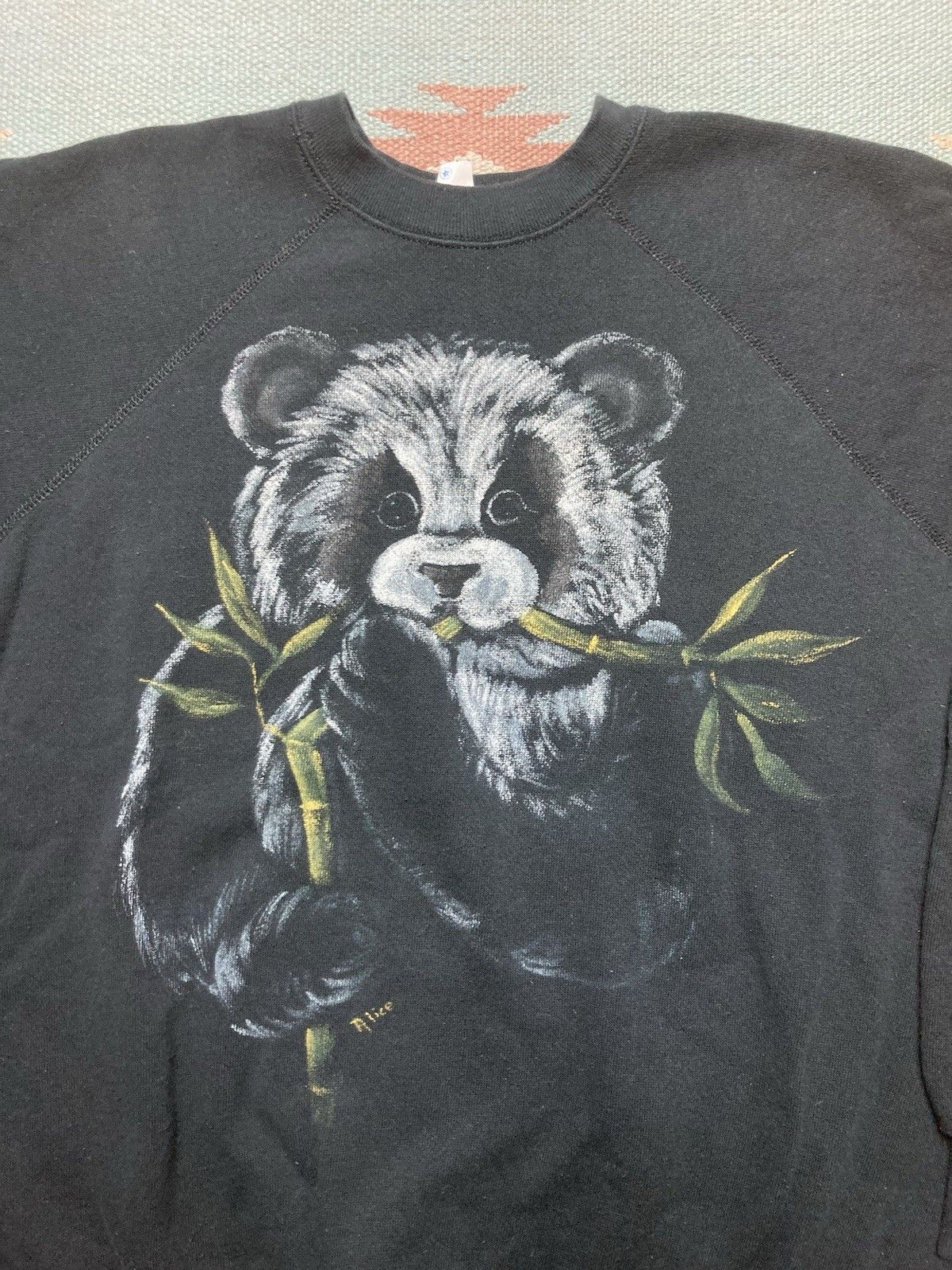 Tultex × Vintage 80s sweatshirt Panda bear airbrush custom animal tultex XL Size US XL / EU 56 / 4 - 2 Thumbnail