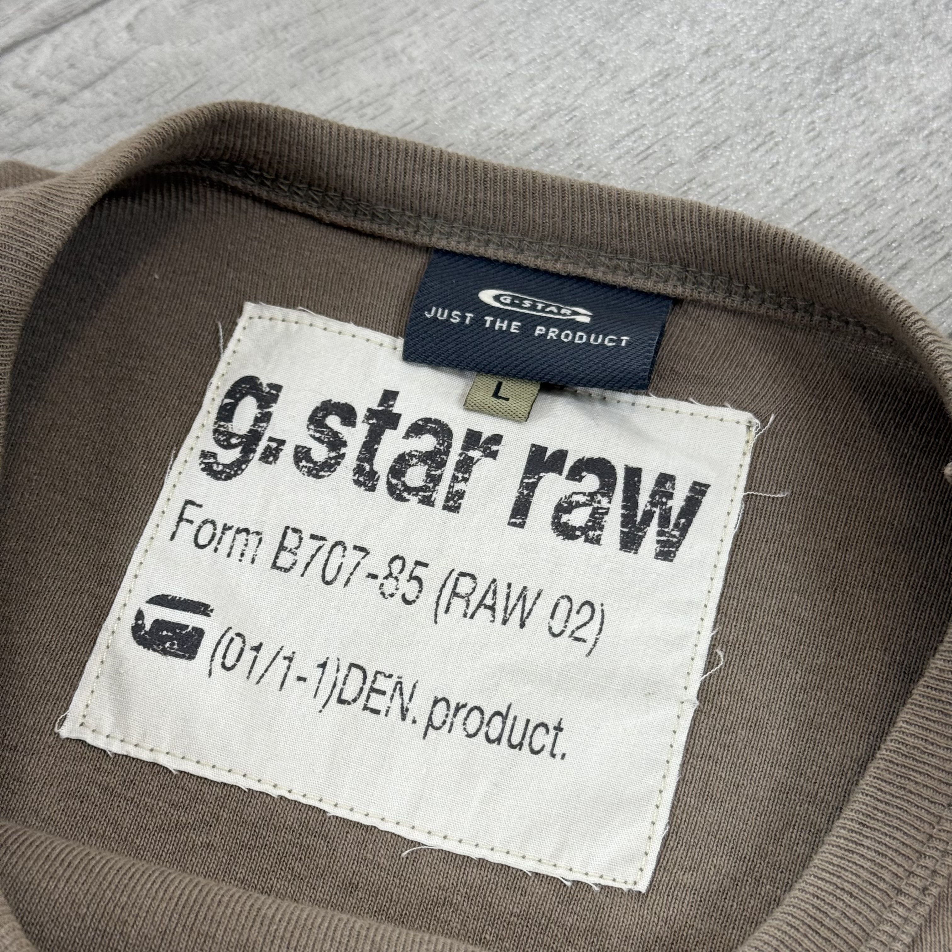 G-Star Vintage G-Star Raw Graphic Brown Long Sleeve Tee Shirt Size US L / EU 52-54 / 3 - 8 Thumbnail