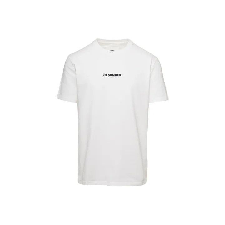 Jil Sander JIL SANDER Women's White Printed T-Shirt 0079 Size L / US 10 / IT 46 - 1 Thumbnail