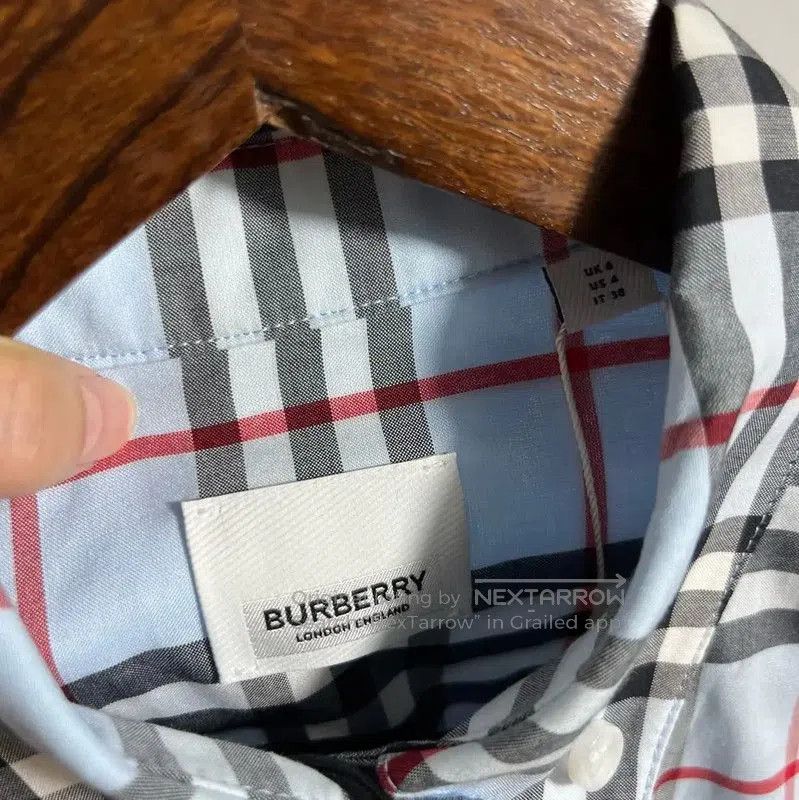 Burberry Burberry Blue Checked Long Sleeve Shirt. Size US M / EU 48-50 / 2 - 3 Thumbnail
